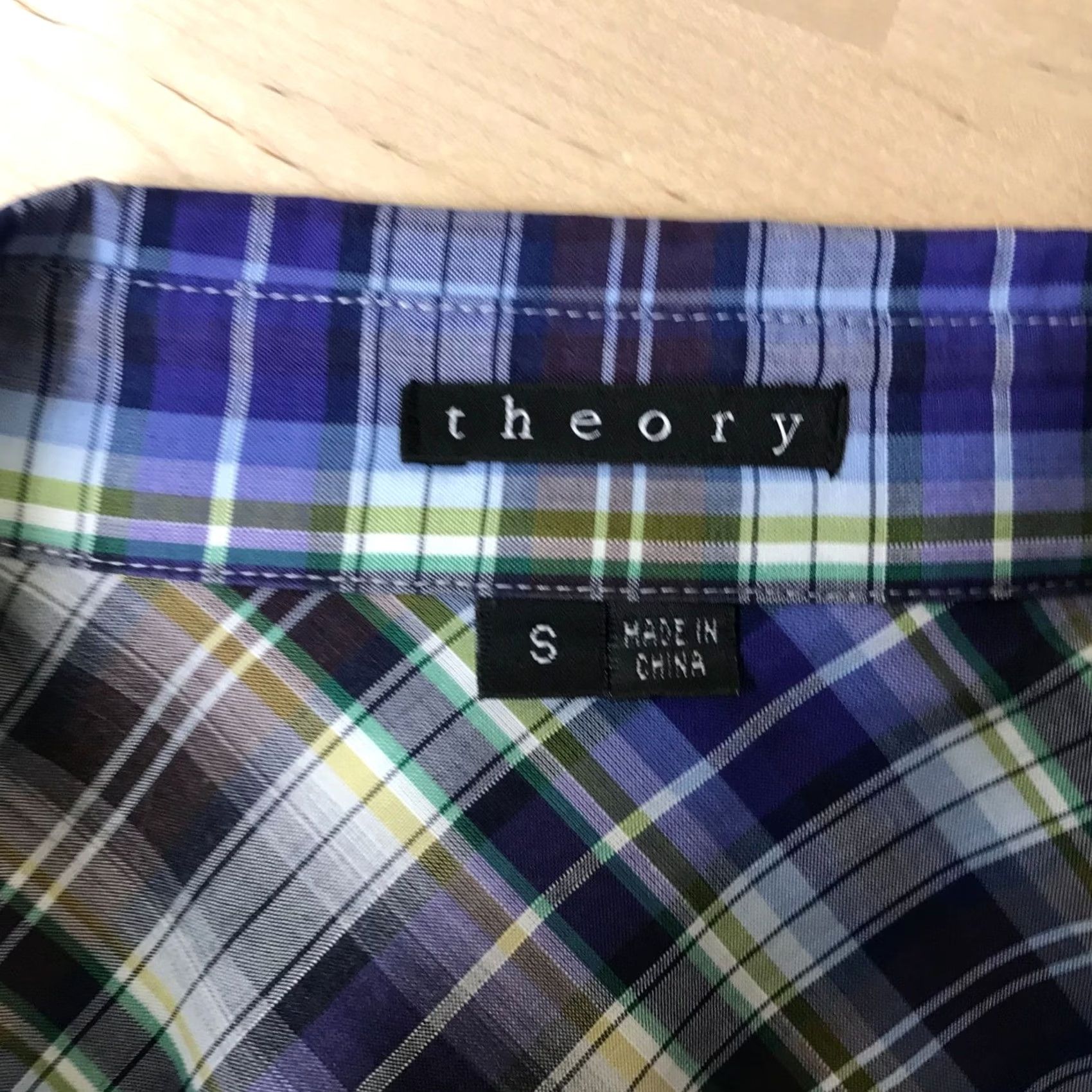 Theory THEORY WOMEN'S SMALL MULTICOLOR PLAID LONG SLEEVE BUTTON UP COTTON TOP SHIRT Size S / US 4 / IT 40 - 7 Thumbnail