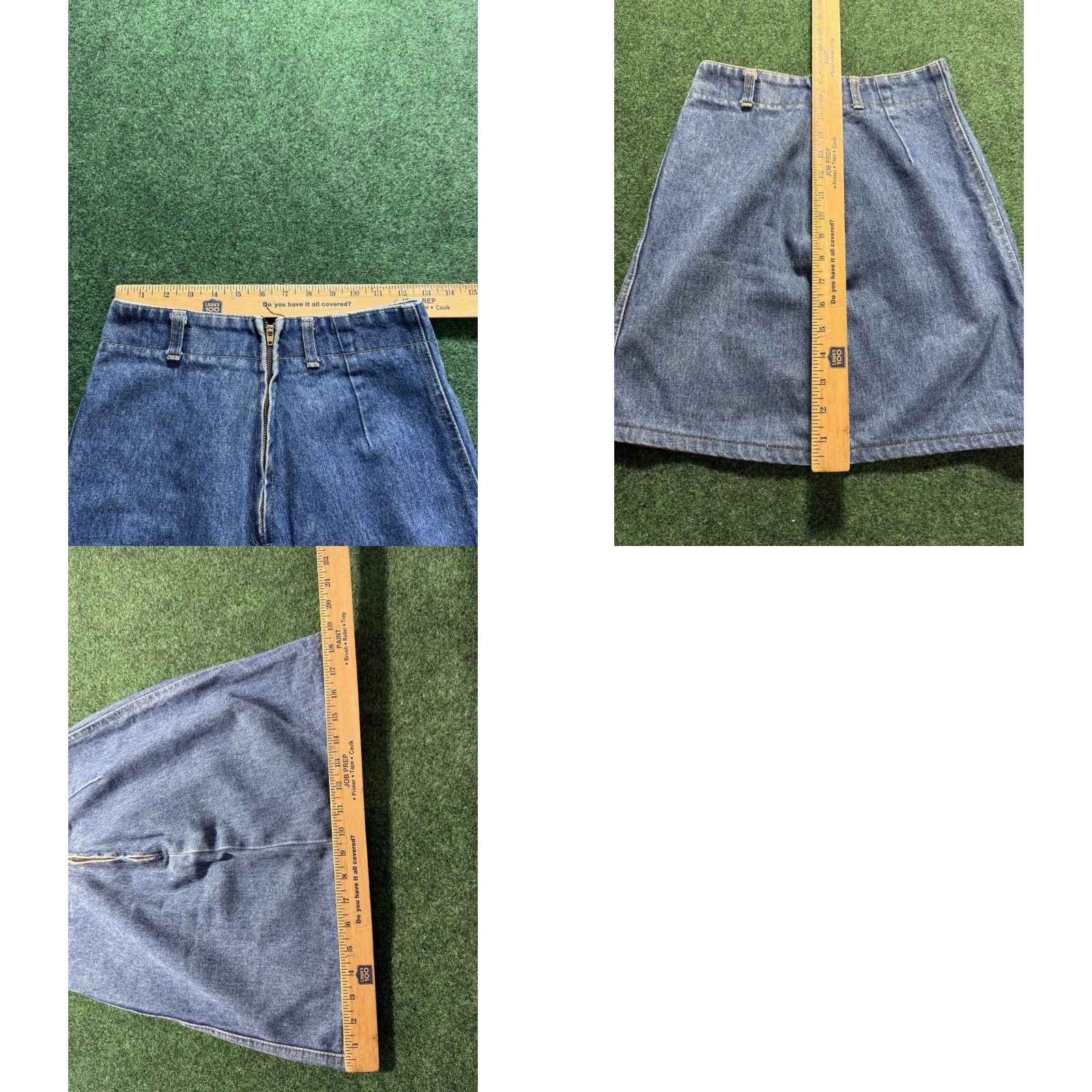 Vintage VINTAGE Bongo Skirt Women Size 7 Blue Denim Front Zip Short Cotton Button 90s Theme Size 28" / US 6 / IT 42 - 8 Thumbnail