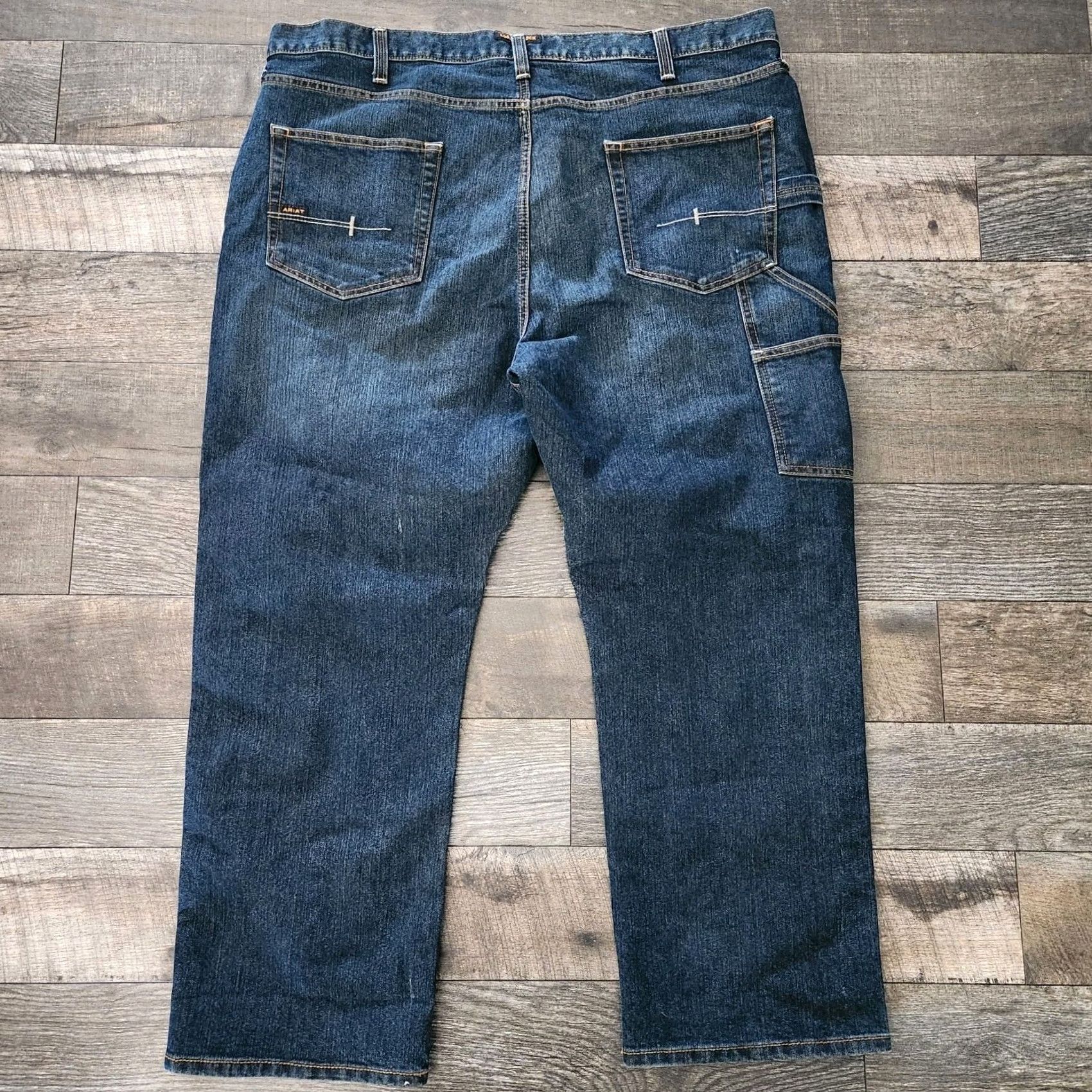 Ariat Ariat Men's M4 Relaxed Boot Jeans 44x30 Blue Denim Work Carpenter Pocket Denim Jeans Size US 44 / EU 60 - 6 Thumbnail