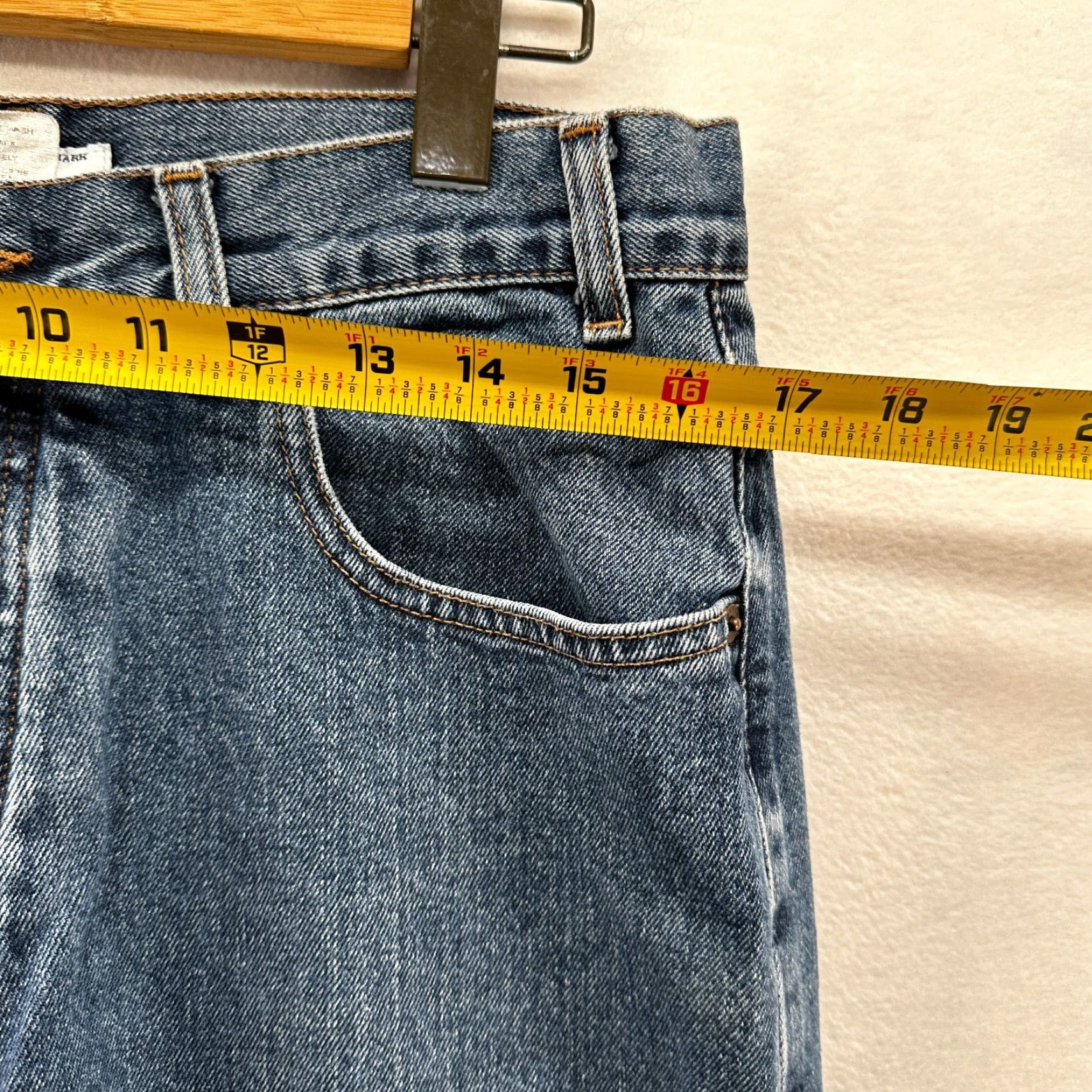 Armani Exchange VINTAGE Armani Exchange Jeans Mens 33x34 Blue Cotton Denim Bootcut Relaxed Jeans USA 90s Mens Size US 33 - 6 Thumbnail