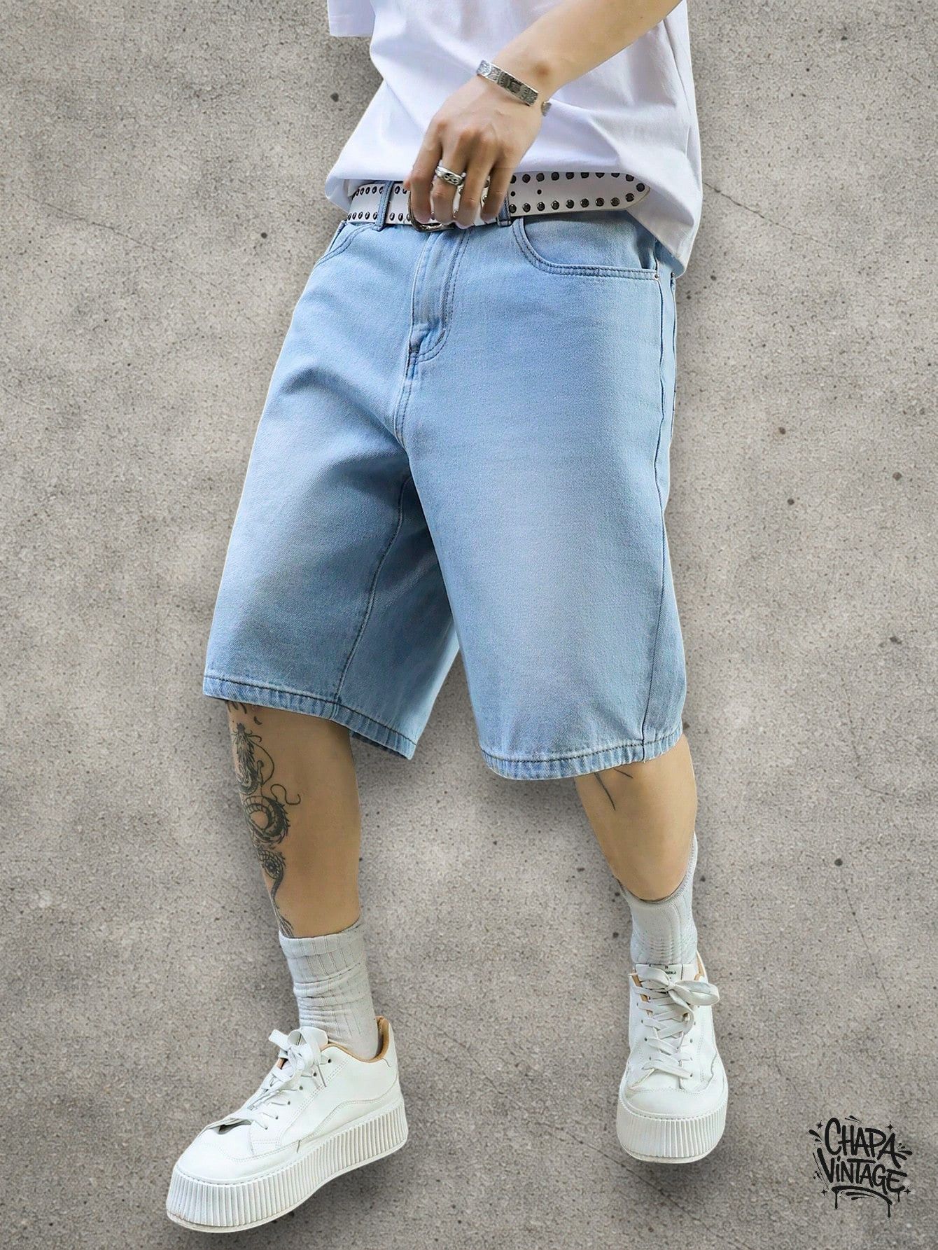 Vintage Light jeans denim shorts Size US 32 / EU 48 - 2 Thumbnail