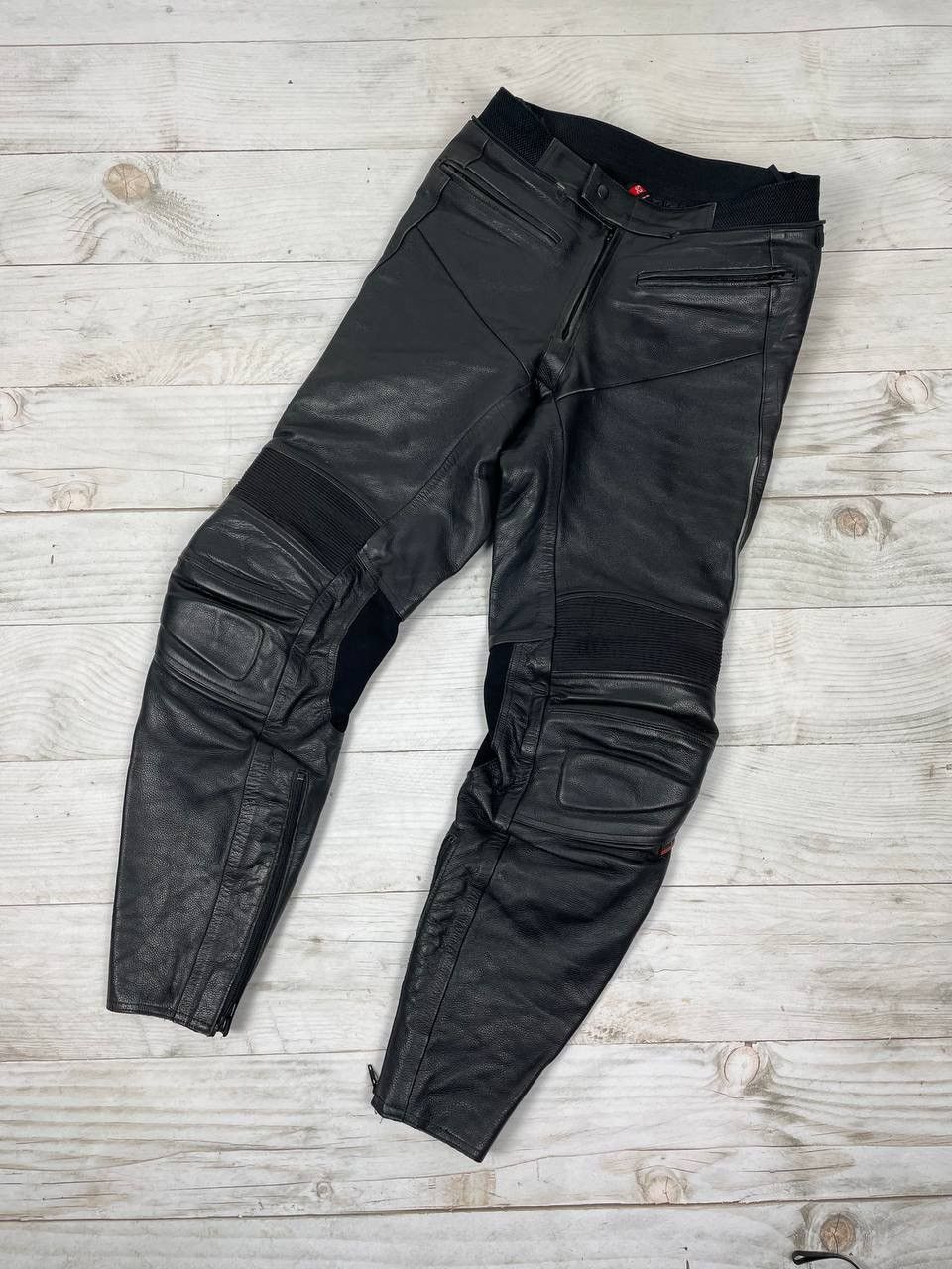 image of Vintage Hein Gericke Leather Pants Motorcycle Moto Y2K in Black, Men's (Size 36)