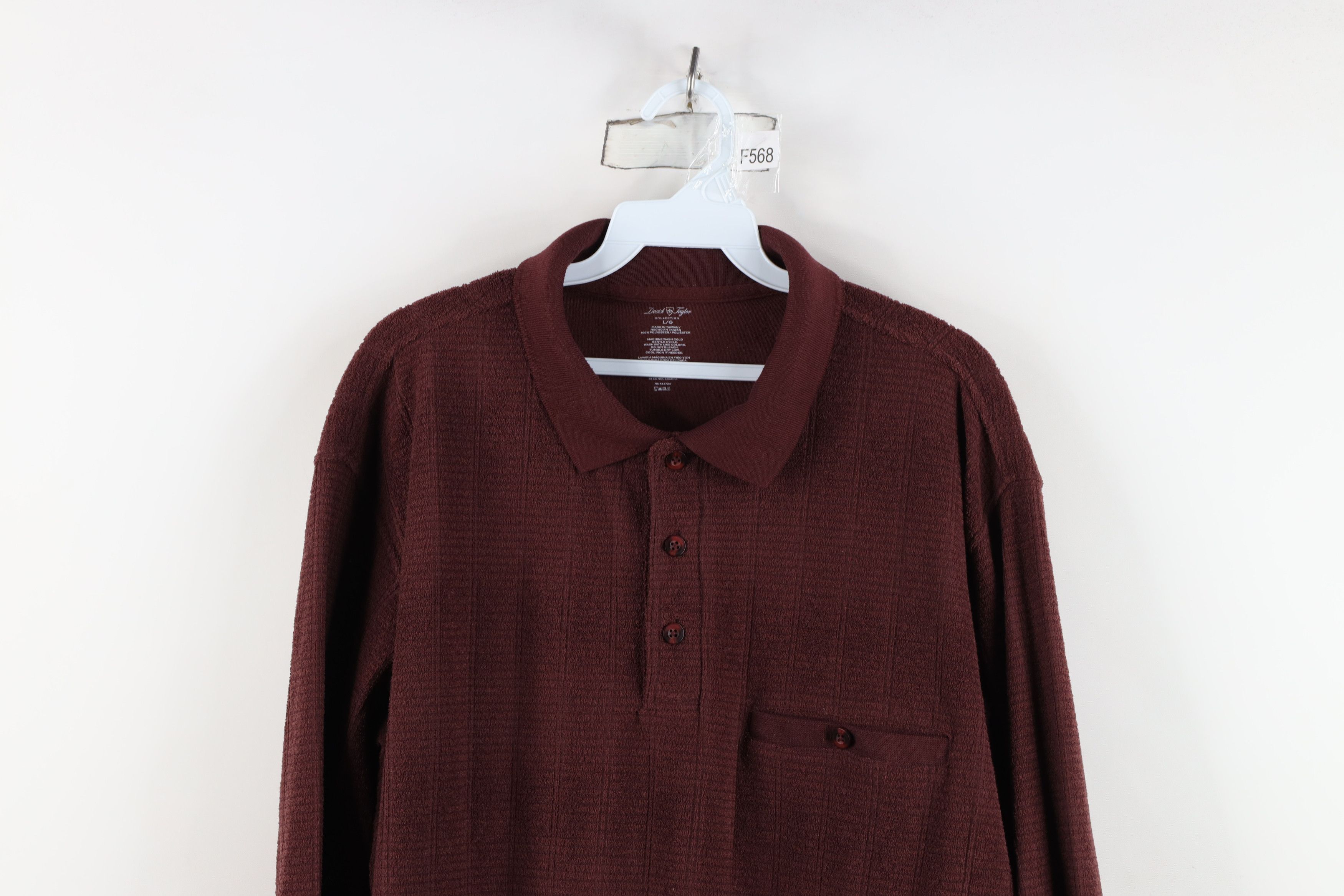 Vintage Vintage 90s Y2K Streetwear Ribbed Fleece Collared Sweatshirt Size US L / EU 52-54 / 3 - 2 Thumbnail