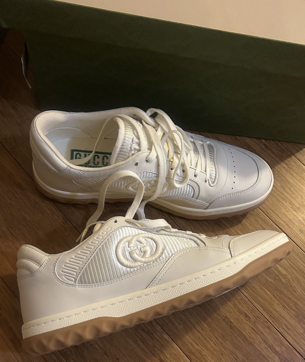 Gucci Gucci MAC80 Low Top Leather Skateboard Sneakers Size US 10.5 / IT 40.5 - 5 Thumbnail
