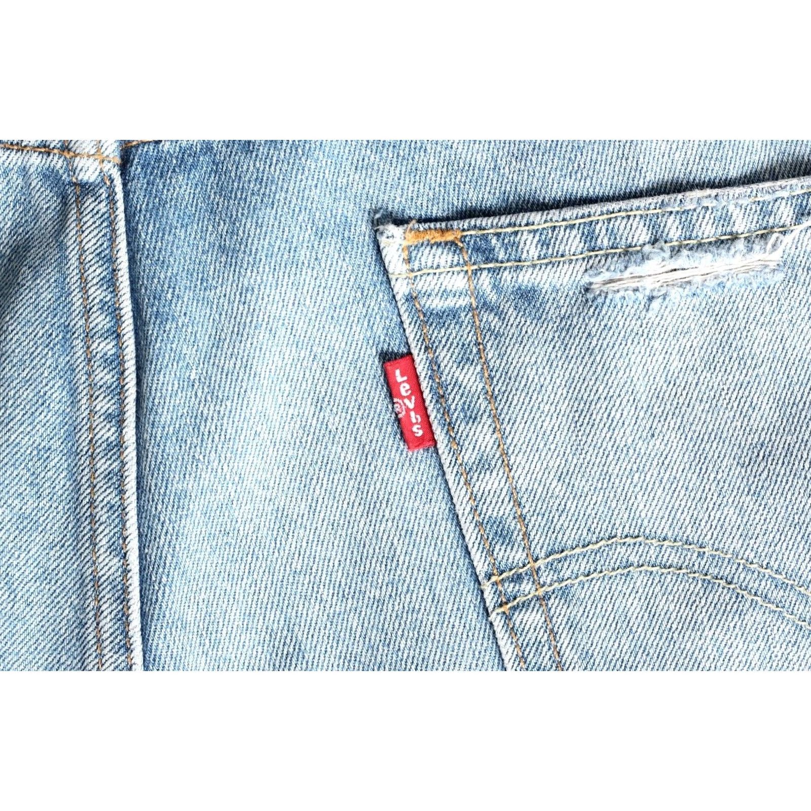 Levi's LEVI’S 511 Slim Fit Distressed Denim Shorts Men 31 Blue Bermuda Waist 31 in 5-Pocket DK6350 Size US 31 - 5 Thumbnail