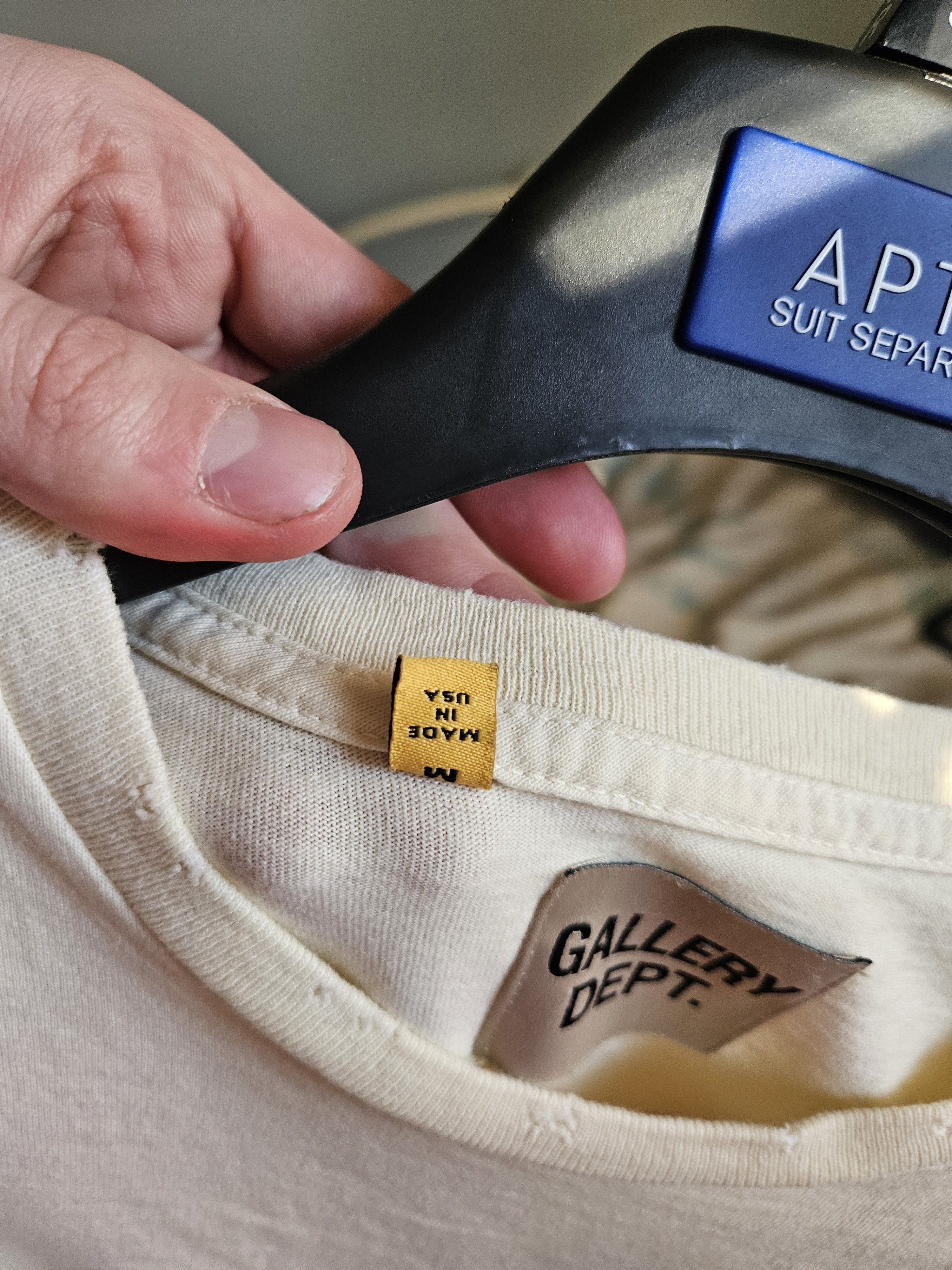 Gallery Dept. G Ball Recall Them All Distressed Beige Tee Size US M / EU 48-50 / 2 - 9 Thumbnail