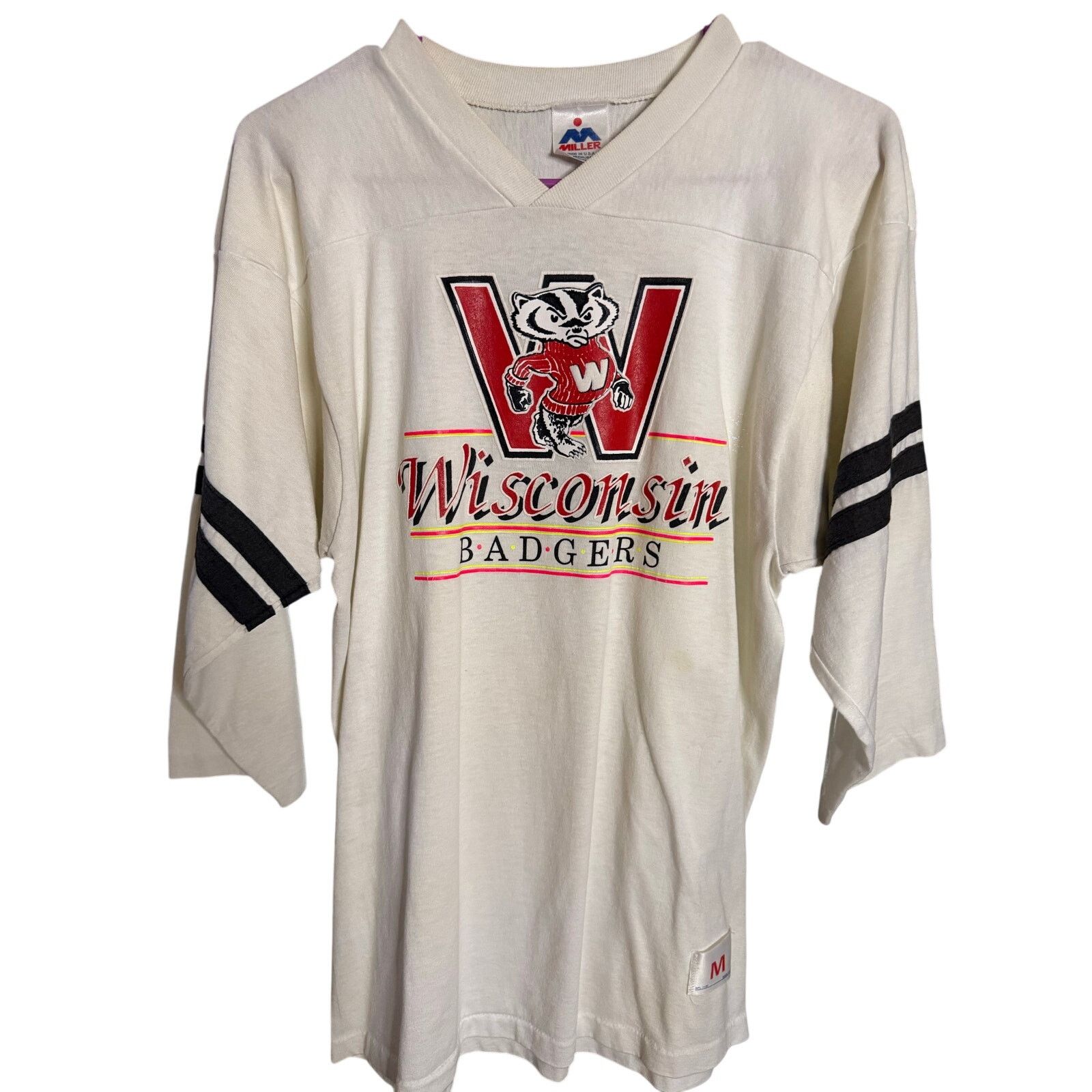 Other Vintage Wisconsin Badgers 3/4 Length Tee Size M / US 6-8 / IT 42-44 - 1 Thumbnail