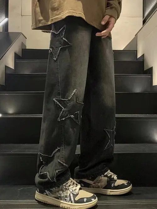 Japanese Brand Star Skate Baggy Denim Jeans Loose fit Size US 36 / EU 52 - 4 Thumbnail