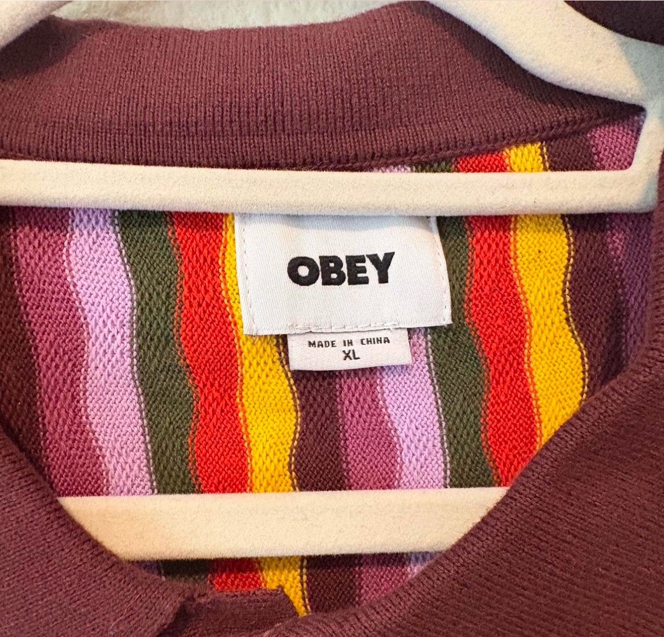 Obey Stripped Obey shirt Size US XL / EU 56 / 4 - 4 Thumbnail