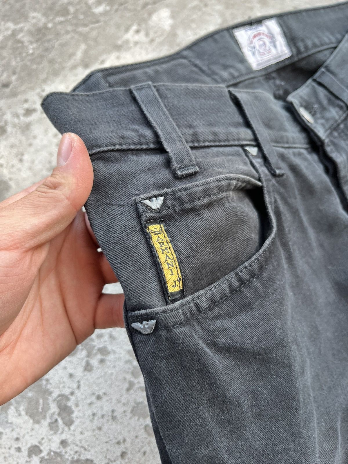 Armani 90s Giorgio Armani Vintage Big Logo Washed Jeans Denim Y2K Size US 30 / EU 46 - 5 Thumbnail