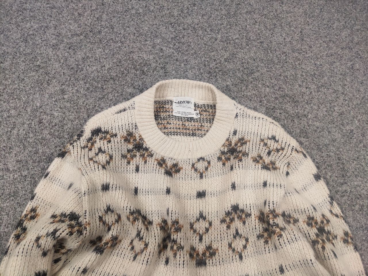 Arrow Arrow Vintage 70's Wool blend Pattern Knit Sweater USA Made Size US S / EU 44-46 / 1 - 5 Thumbnail