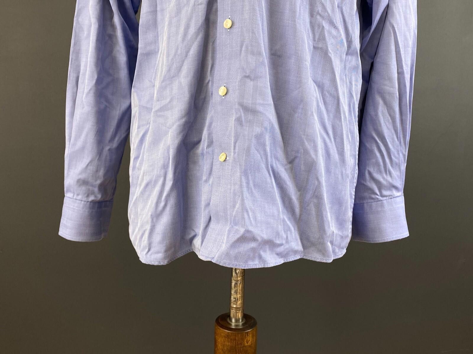 Eton ETON Classic Fit Blue Button Down Dress Shirt Size 41 / 16 Size US M / EU 48-50 / 2 - 3 Thumbnail
