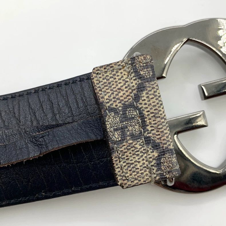 Gucci Gucci Beige logo jacquard print double G buckle belt belt 2 Size ONE SIZE - 8 Thumbnail