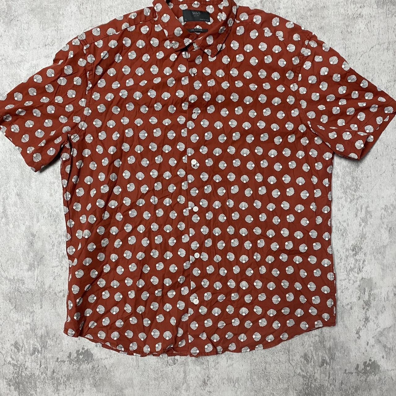 Other Burgundy and white polka dot button-up shirt #polkadot Size US XL / EU 56 / 4 - 1 Thumbnail