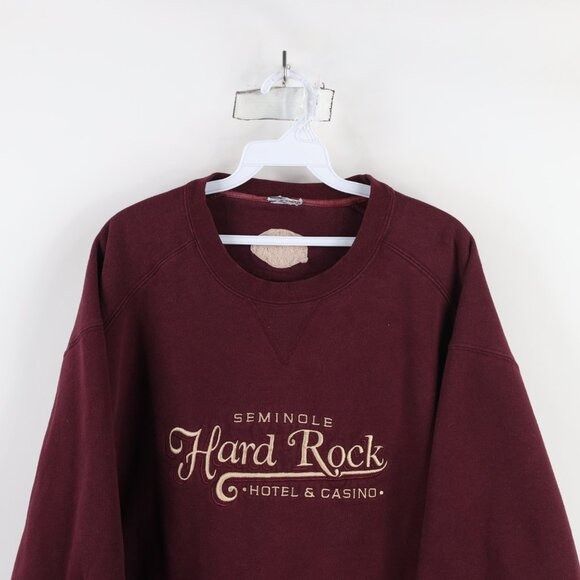 Hard Rock Cafe × Vintage Vintage 90s Hard Rock Cafe Seminole Hotel Sweatshirt Size US XL / EU 56 / 4 - 2 Thumbnail