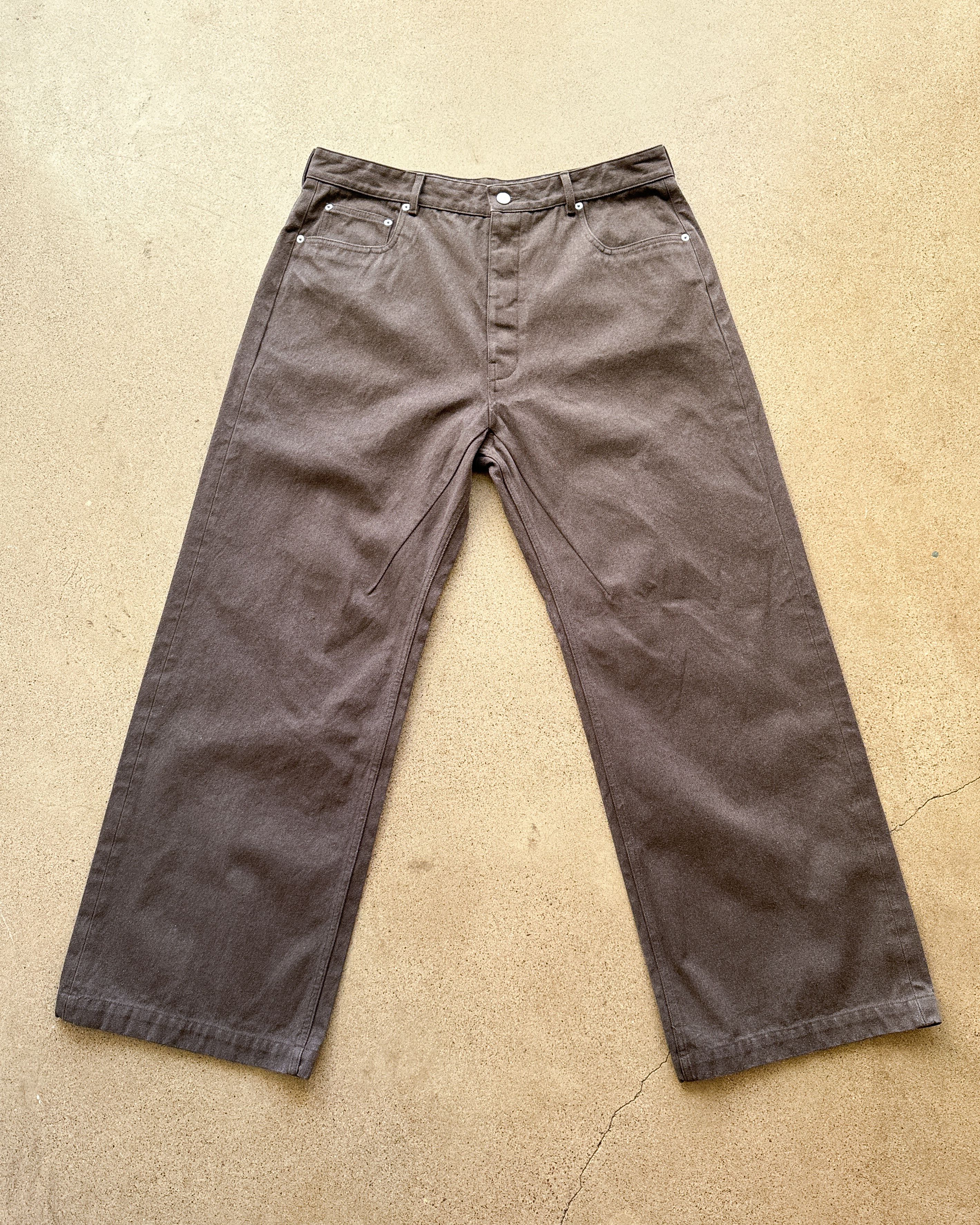 Rick Owens Rick Owens Ash Brown Geth Jeans FW 2025 Concordians Wide Leg Size US 36 / EU 52 - 1 Thumbnail