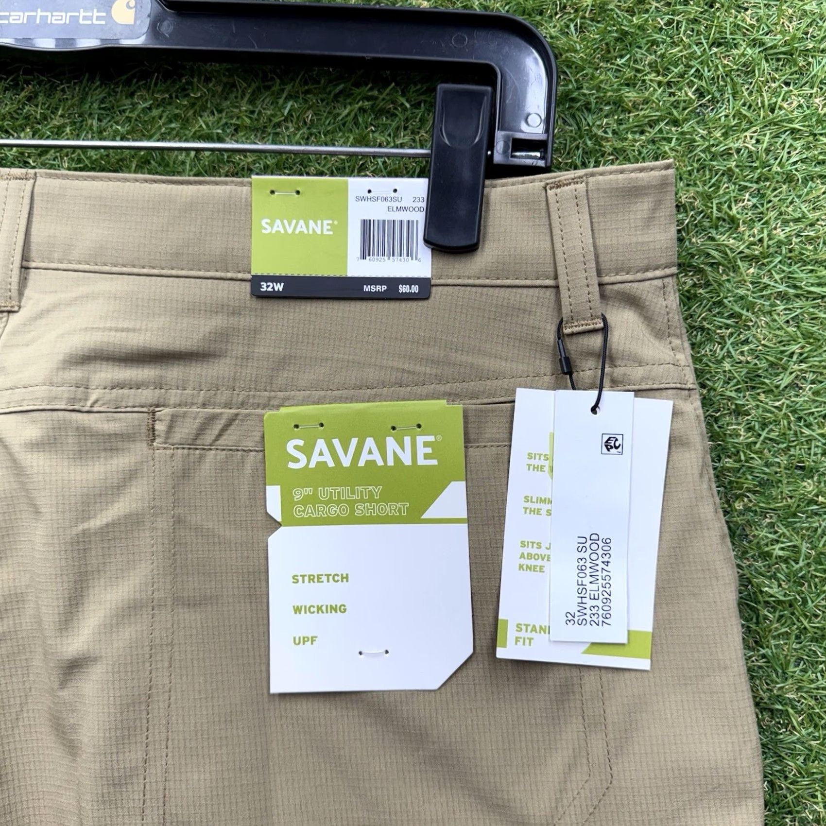 Savane Savane Cargo Shorts Men 32 Beige Stretch Tech Performance Casual Utility NWT Size US 32 / EU 48 - 4 Thumbnail