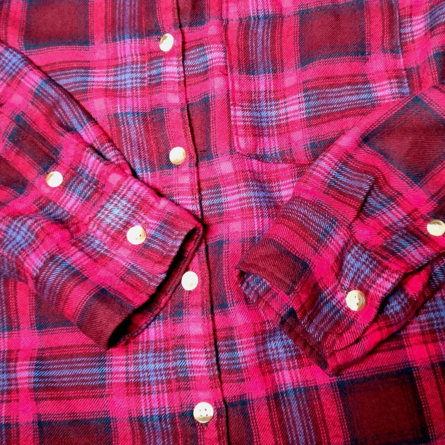 Aeropostale Aeropostale Shirt Women Small Pink Plaid Flannel Rayon Blend Button-Up Casual Long Sleeve Size S / US 4 / IT 40 - 4 Thumbnail