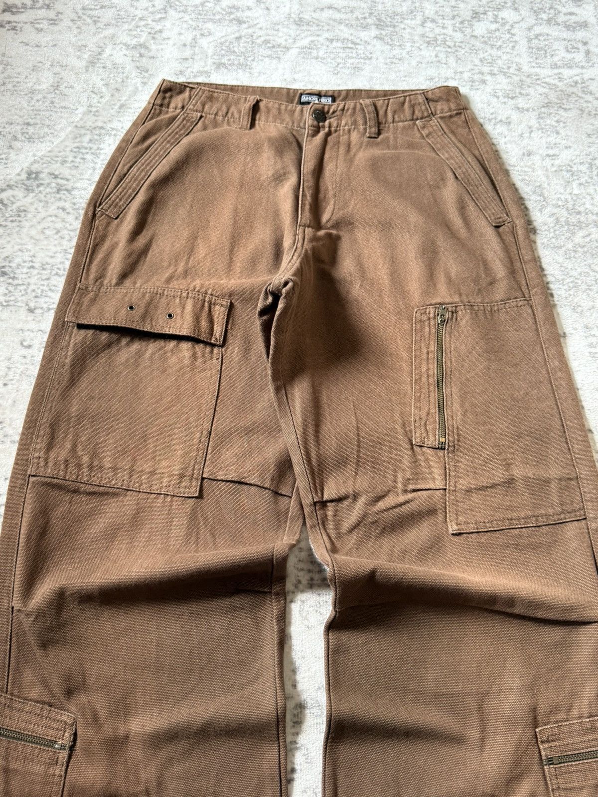 Japanese Brand Amore Puro Japan Deconstructed Heavy Cargo Baggy Pants Size US 29 - 4 Thumbnail