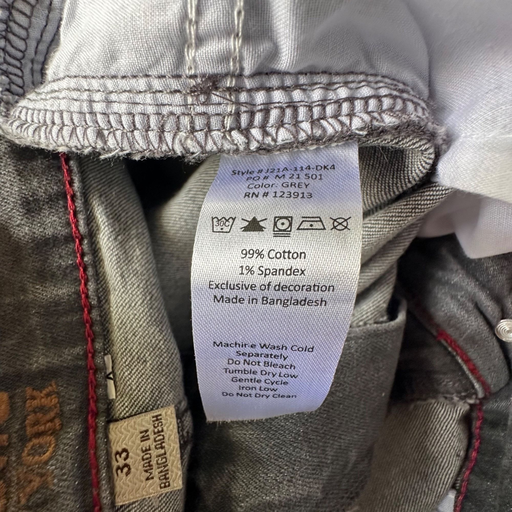 Other JACHS New York Mens Jeans Sz 33*31 JACHS New York Grey Slim Size US 33 - 10 Thumbnail