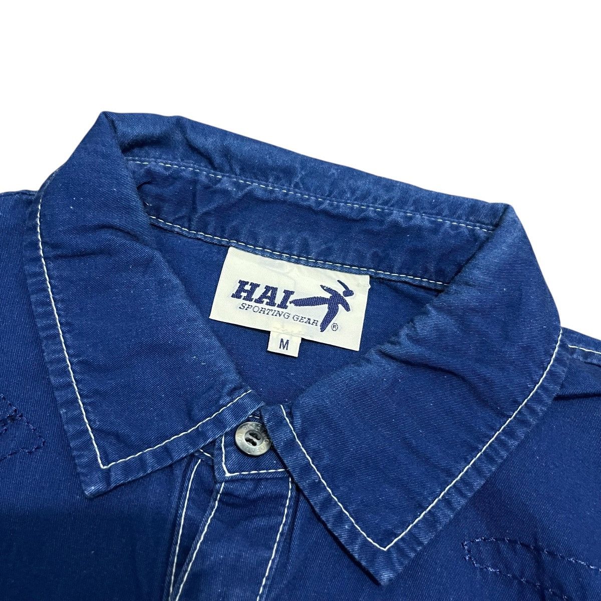 Issey Miyake HAI SPORTING GEAR INDIGO Embroidery Shirt Japanese Brand Size US M / EU 48-50 / 2 - 8 Thumbnail