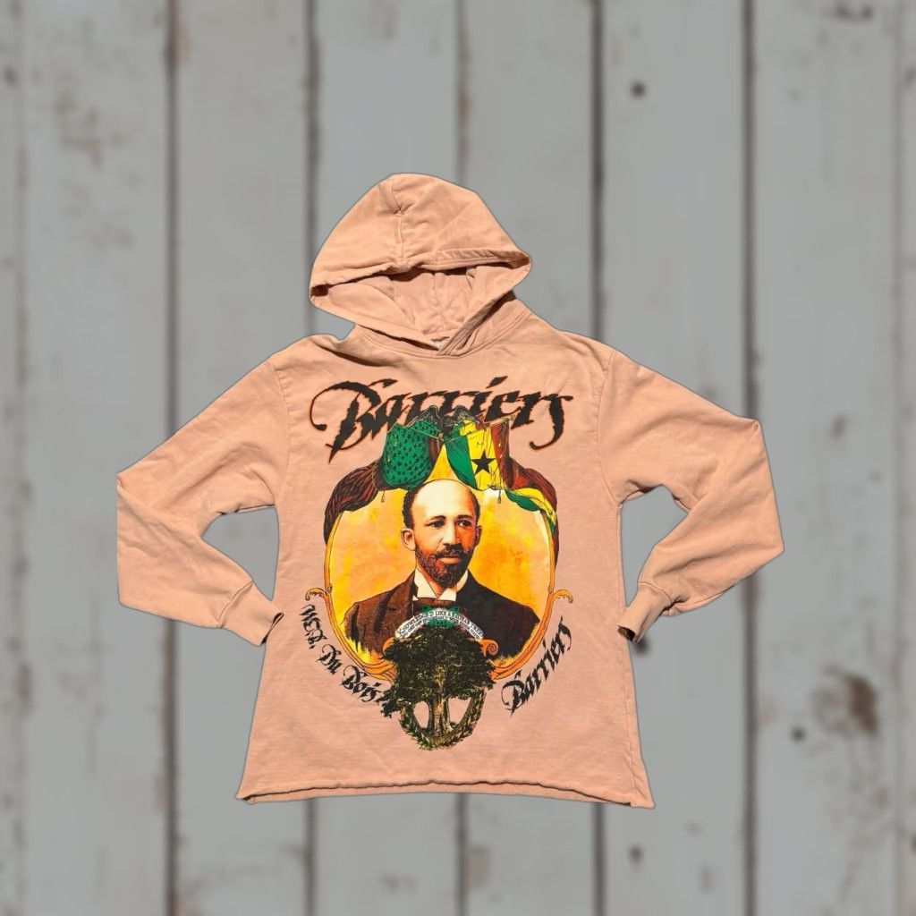 Vintage Barriers Worldwide W.E.B. Du Bois Hoodie Peach Tan Longsleeve Cropped Size M HTF Size US M / EU 48-50 / 2 - 1 Thumbnail
