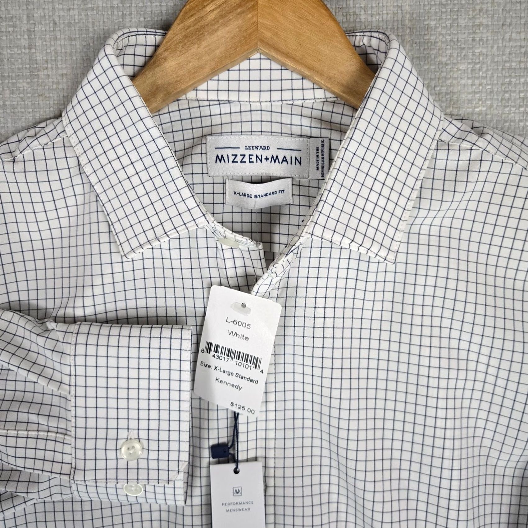Mizzen+Main Mizzen+Main Leeward New 25 Mens XL Performance Button Front Shirt Graph Check Size US XL / EU 56 / 4 - 3 Thumbnail