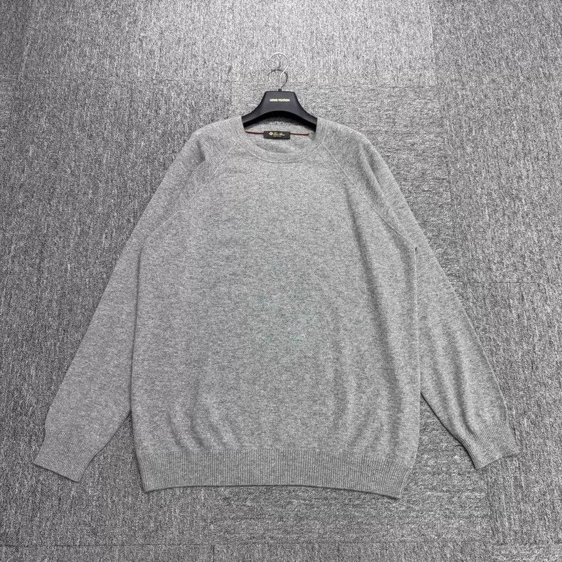 Loro Piana Loro Piana size 60 Gray Cashmere Knit Top Size US XXS / EU 40 - 1 Thumbnail