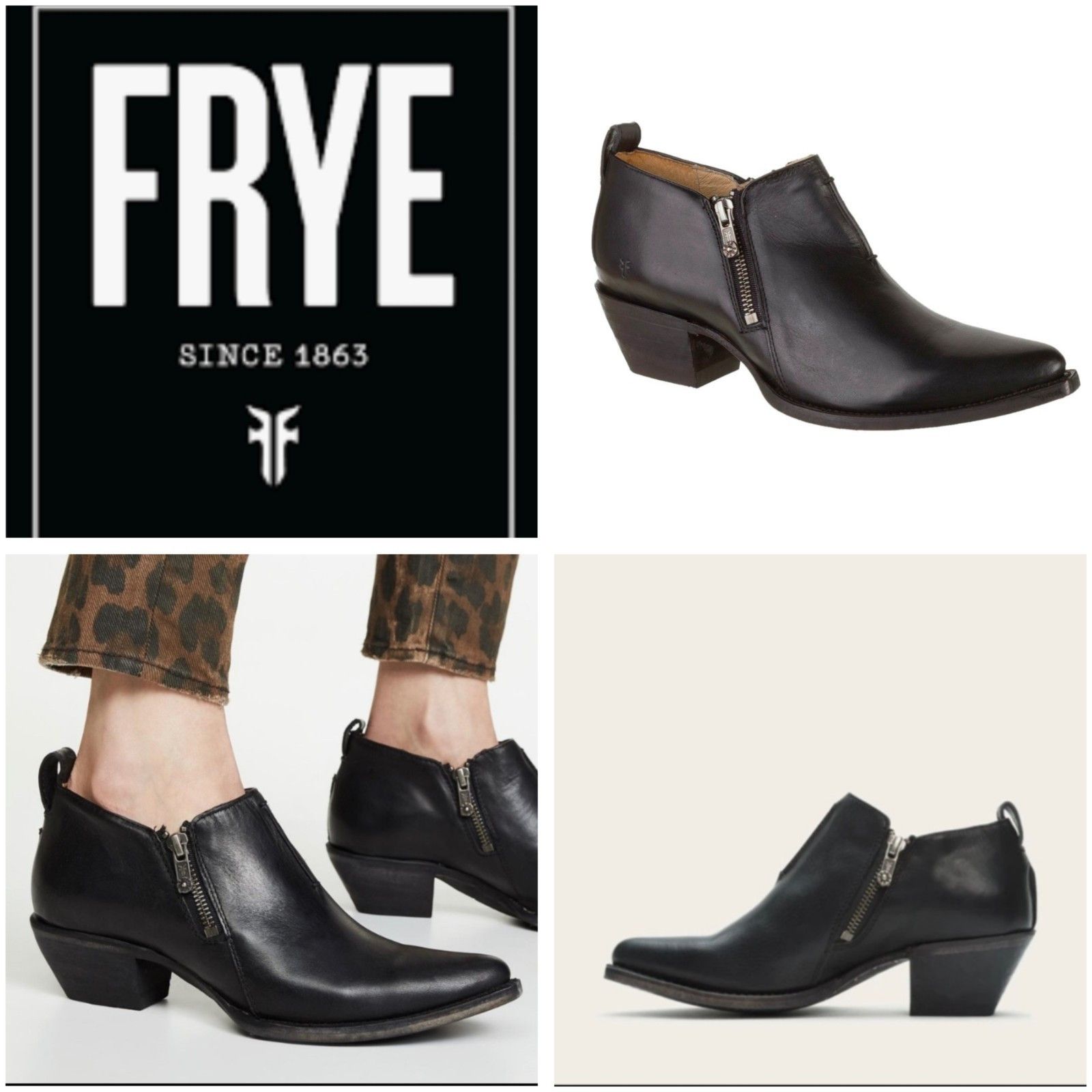 Frye FRYE Sacha Moto Shootie Boots Size 11 B Black Women's Ankle Size US 11 / IT 41 - 15 Thumbnail