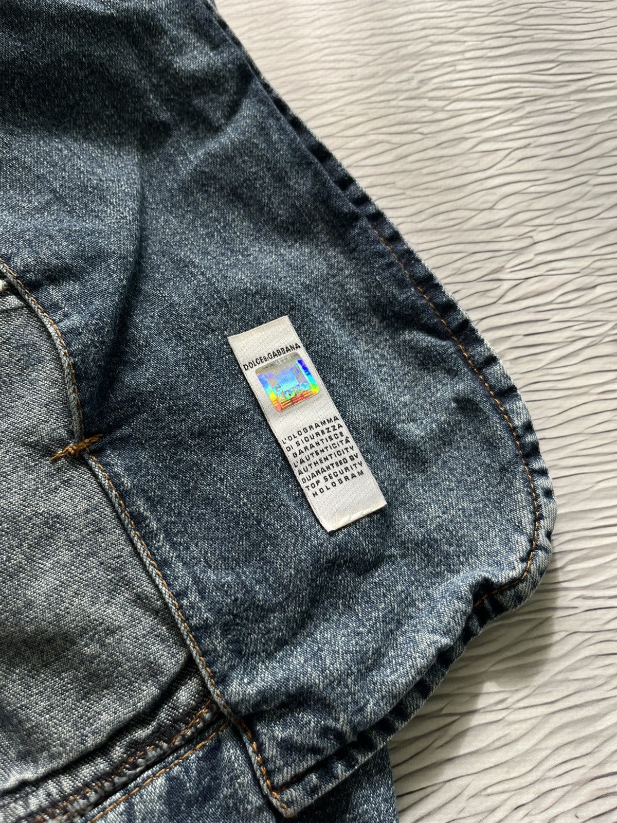 Dolce & Gabbana Dolce & Gabbana Vintage Denim Suit Jeans Luxury Blue Size 29" - 8 Thumbnail