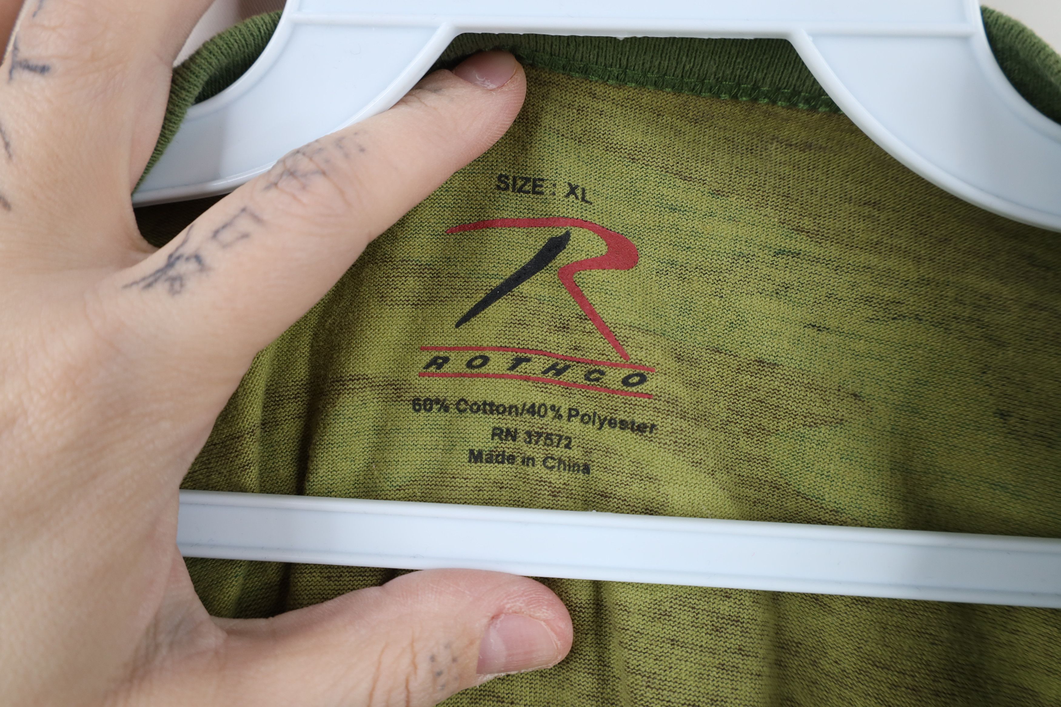 Rothco × Vintage Vintage Rothco Military Heavyweight Short Sleeve T-Shirt Size US XL / EU 56 / 4 - 10 Thumbnail