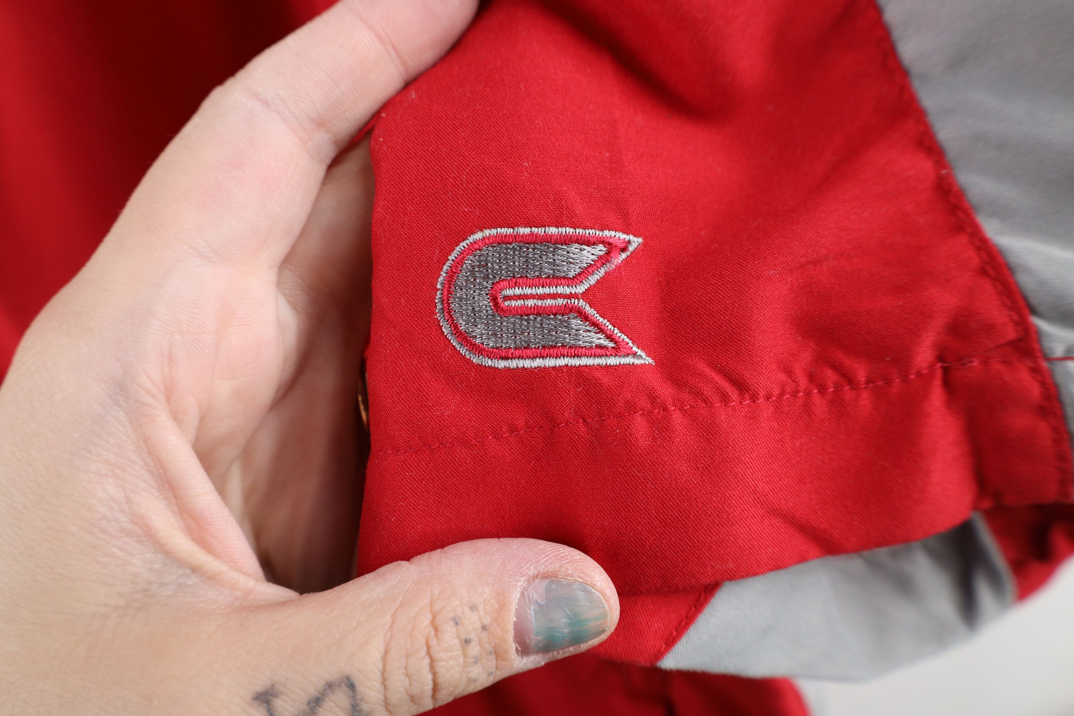 Vintage Vintage State University Short Sleeve Half Zip Jacket Red Size US XL / EU 56 / 4 - 5 Thumbnail