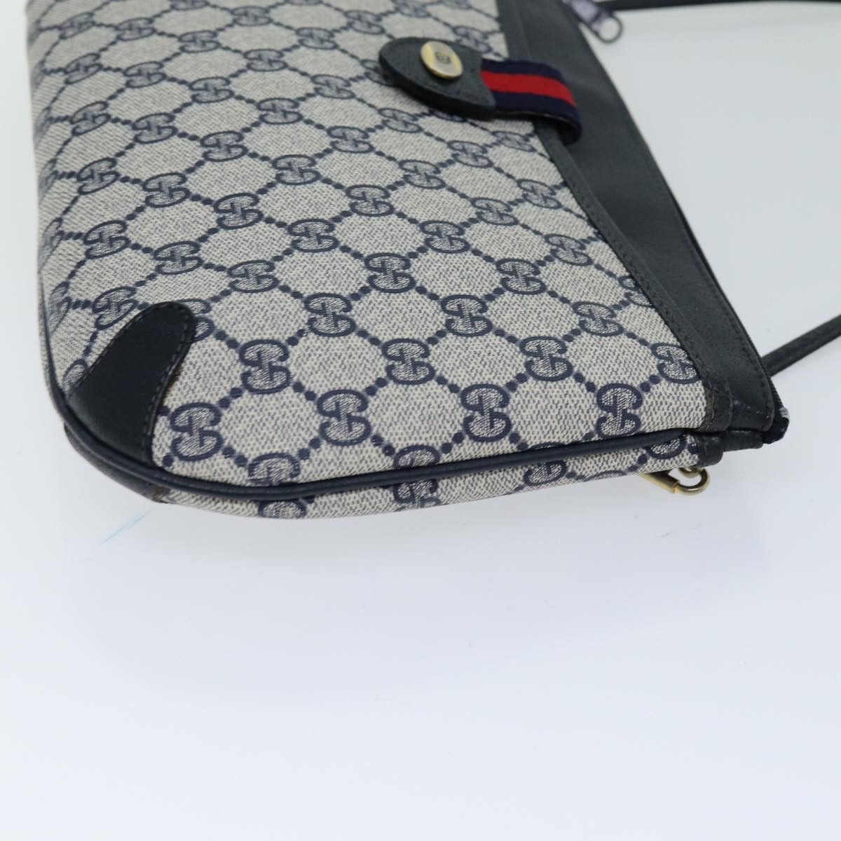 Gucci GUCCI GG Supreme Sherry Line Shoulder Bag Pvc Navy Red 39 Size ONE SIZE - 3 Thumbnail