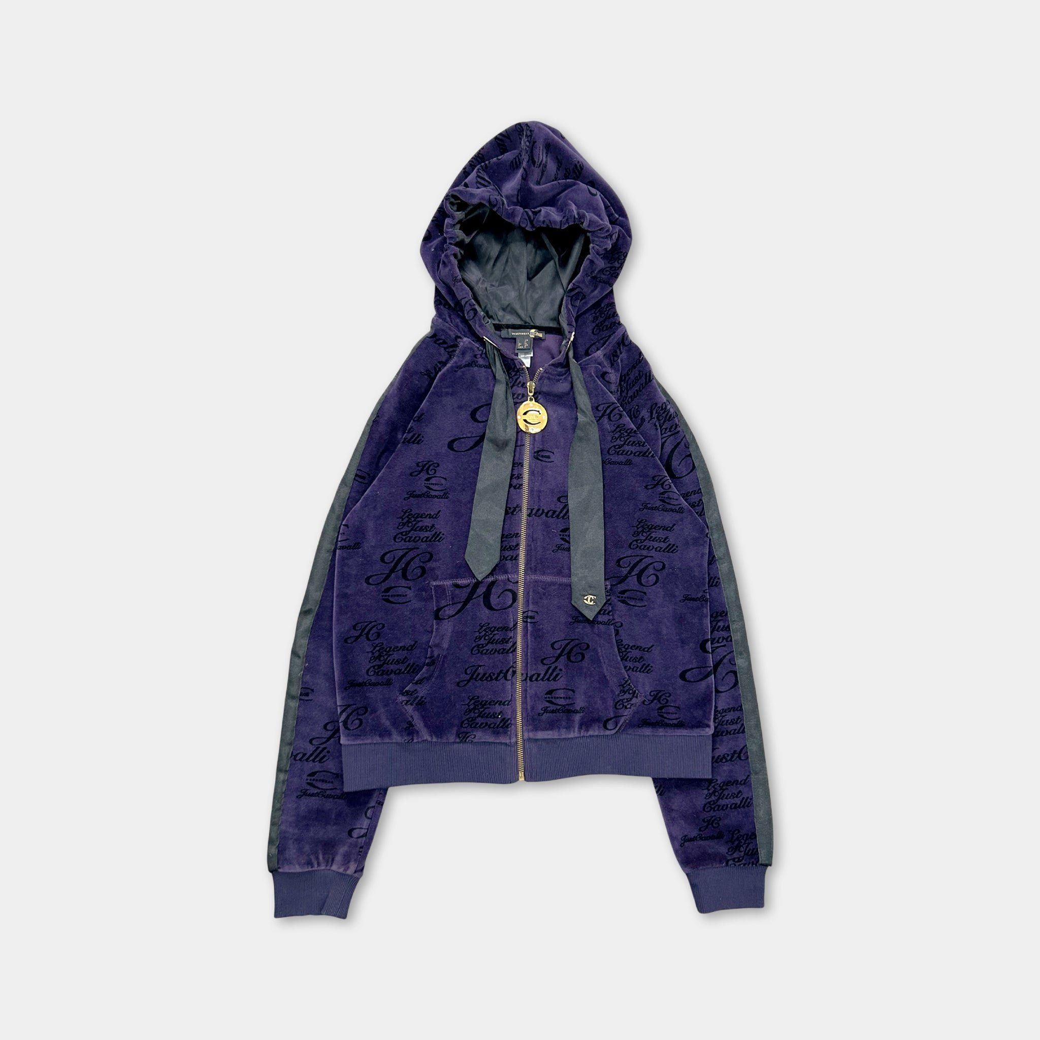 Roberto Cavalli Just Cavalli Purple Velour Two-Piece Set Size S / US 4 / IT 40 - 2 Thumbnail