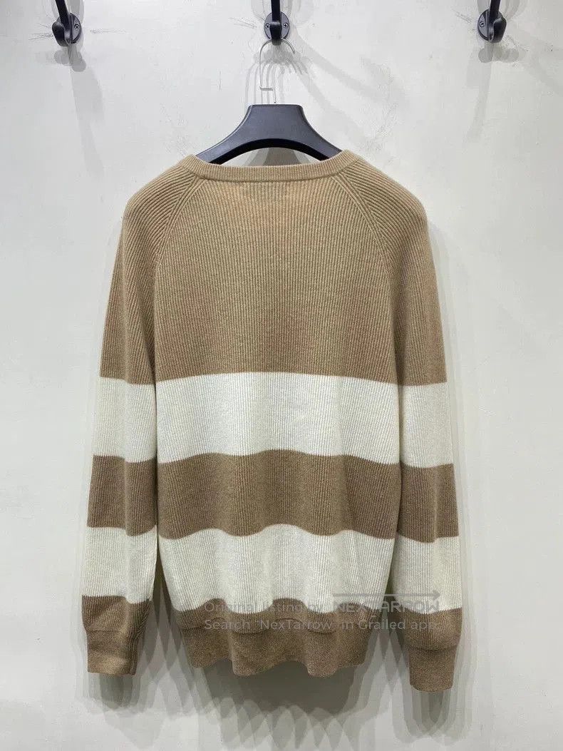 Brunello Cucinelli Brunello Cucinelli Men's Striped Cashmere Sweater. Size US L / EU 52-54 / 3 - 5 Thumbnail