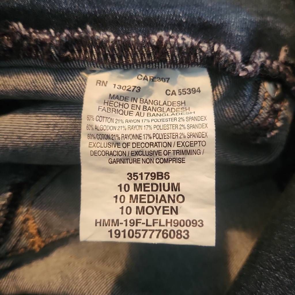 Lee Lee Women's Size 10 Medium Blue Slim Fit Slim Leg Mid Rise Sculpting Jeans Size 32" / US 10 / IT 46 - 3 Thumbnail