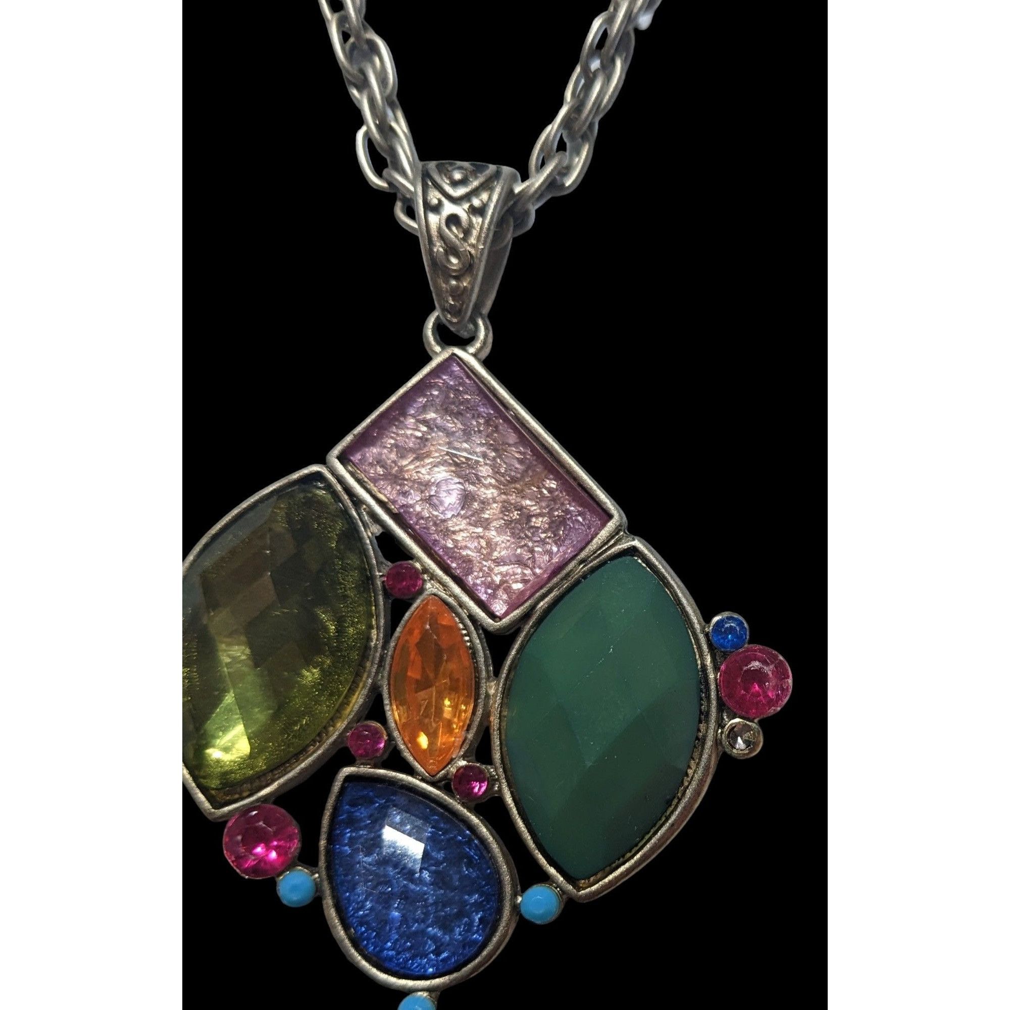 Other Rainbow Multi-Stone Pendant Necklace Size ONE SIZE - 4 Thumbnail