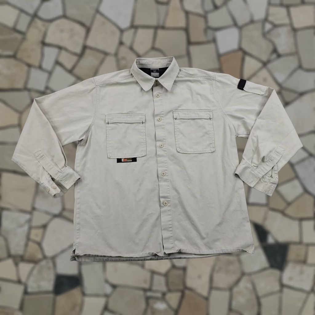 Levi's VINTAGE Levi's Shirt Mens Large Beige Khaki L2 Field Utility Safari Button Up Size US L / EU 52-54 / 3 - 1 Thumbnail