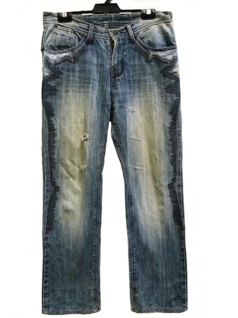 If Six Was Nine Rusty mUd Distressed Denim Pants Size US 30 / EU 46 - 1 Thumbnail
