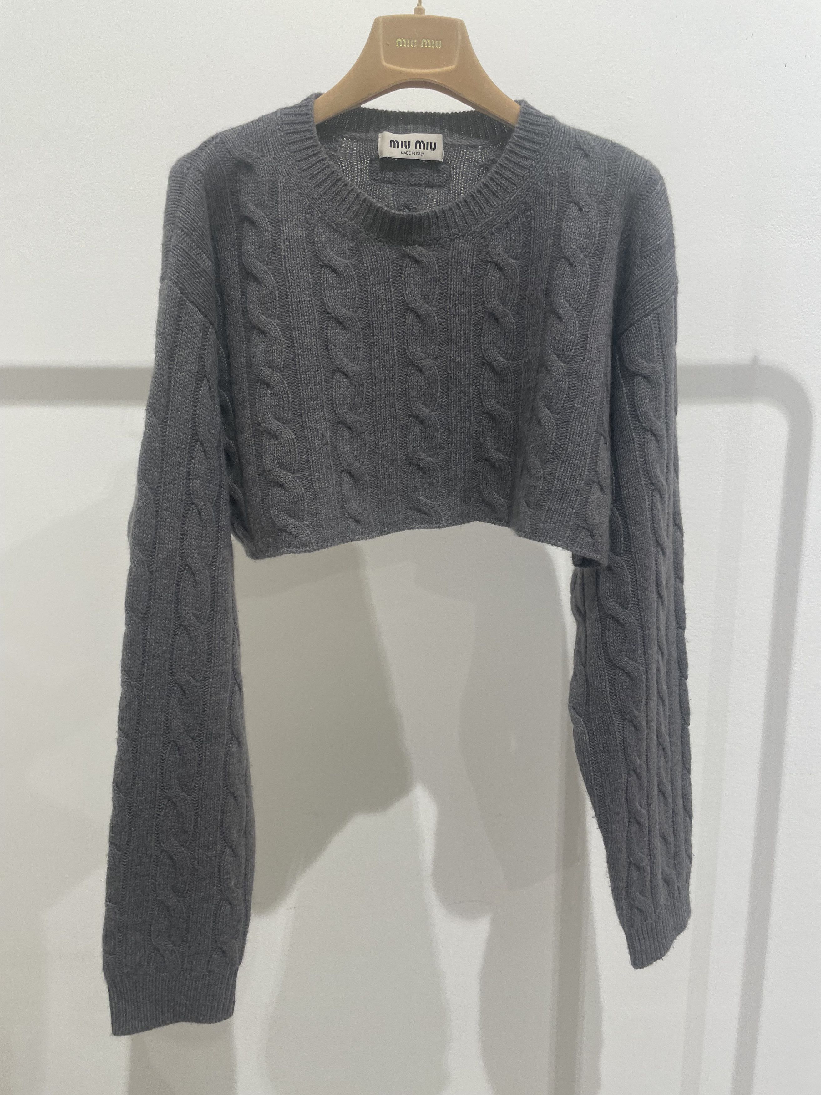 Miu Miu × Prada Iconic Cropped Runway Sweater Size US M / EU 48-50 / 2 - 3 Thumbnail