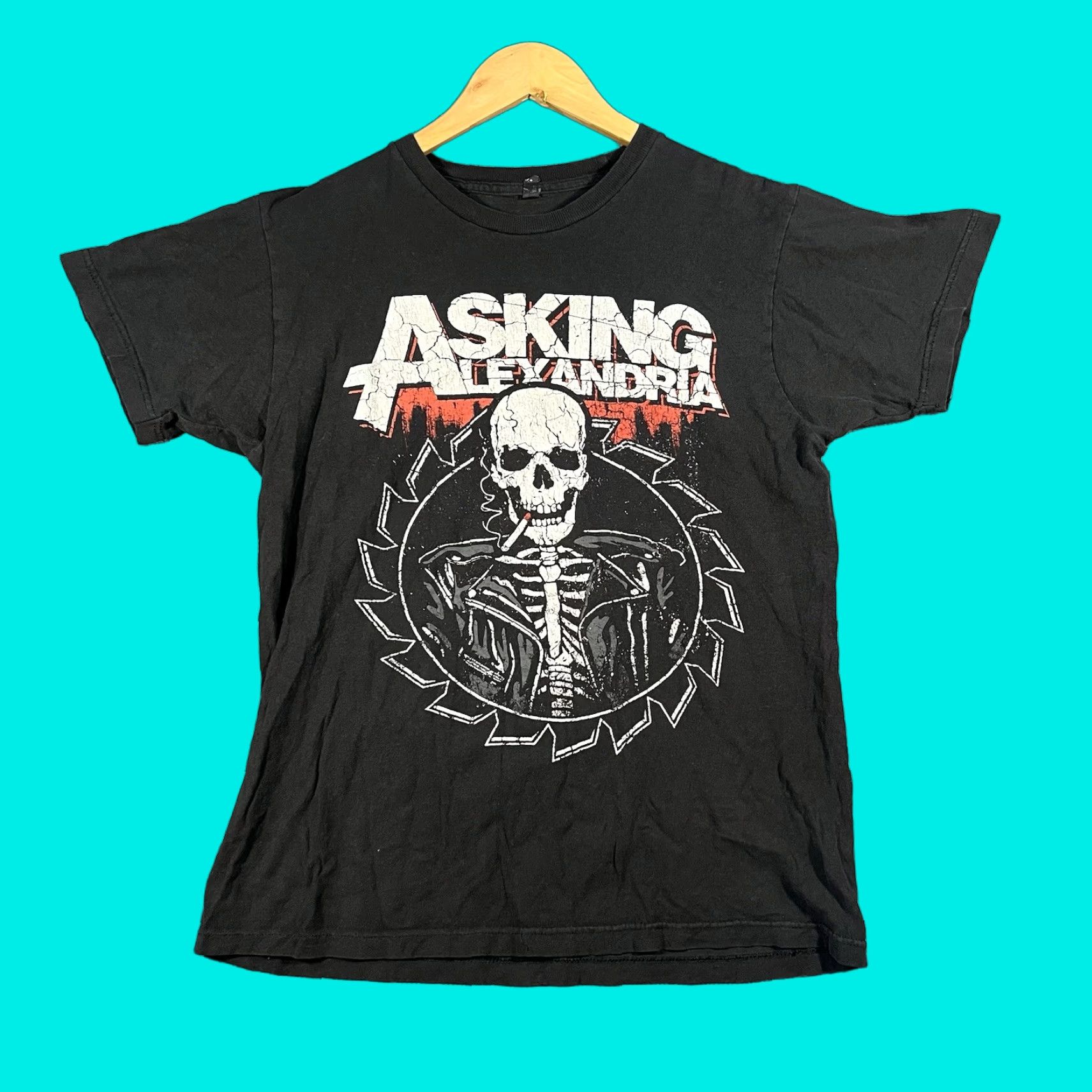 Vintage Asking Alexandria Mens M Black Short Sleeve Shirt Metal Rock Band Music Y2K Size US M / EU 48-50 / 2 - 1 Thumbnail