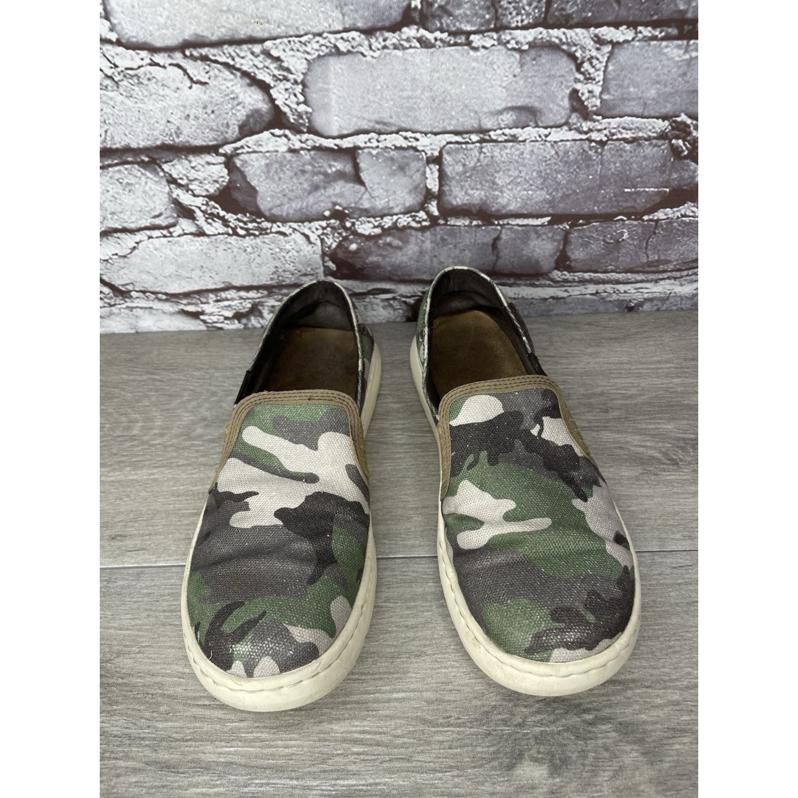 Ariat Ariat Cruiser Camo Green Brown Canvas Fabric Slip On Shoes W Size US 7.5 / IT 37.5 - 13 Thumbnail