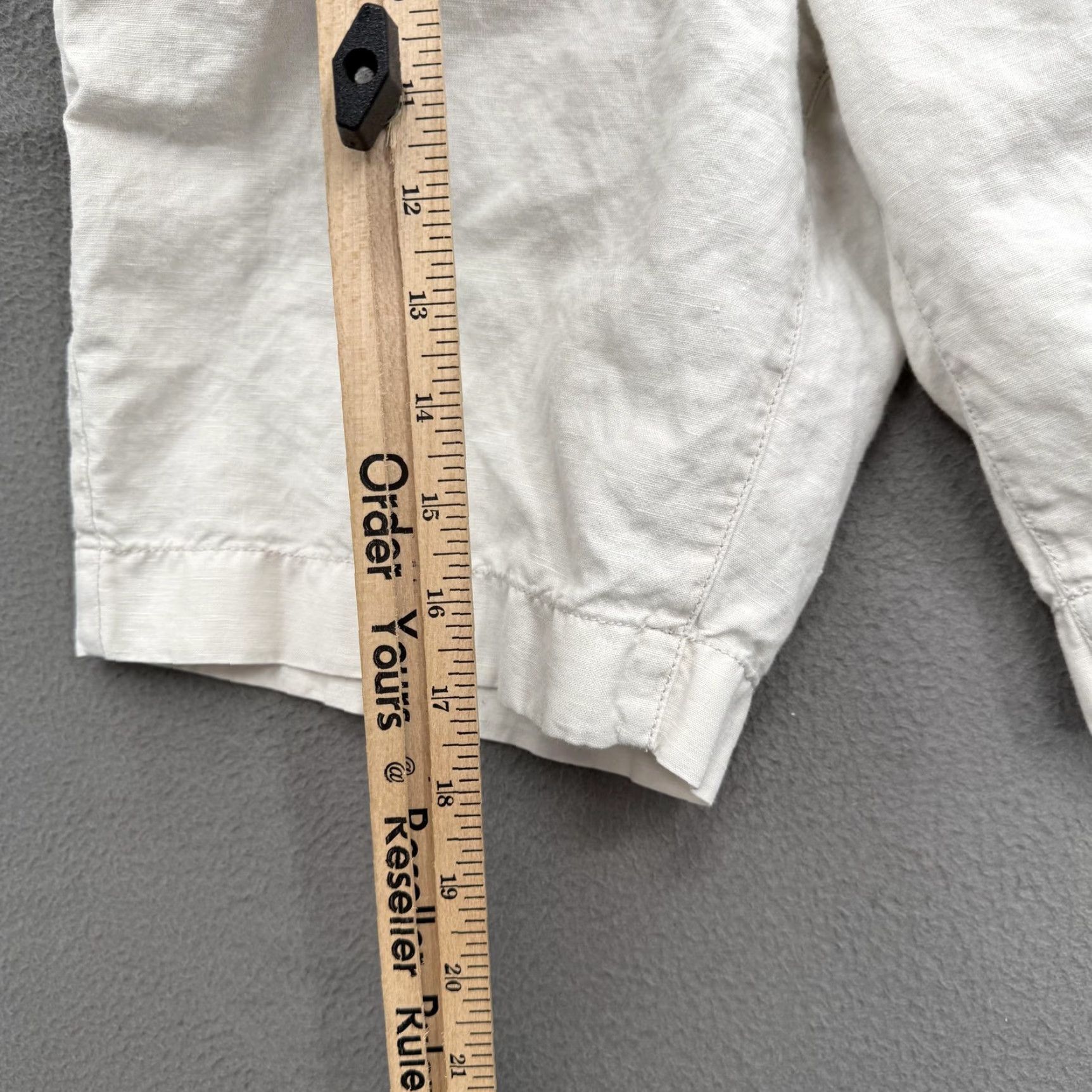 Faherty Faherty Shorts Mens 29 Beige Chino Drawstring 9 Inseam Beach Casual Vacation Size US 29 - 6 Thumbnail