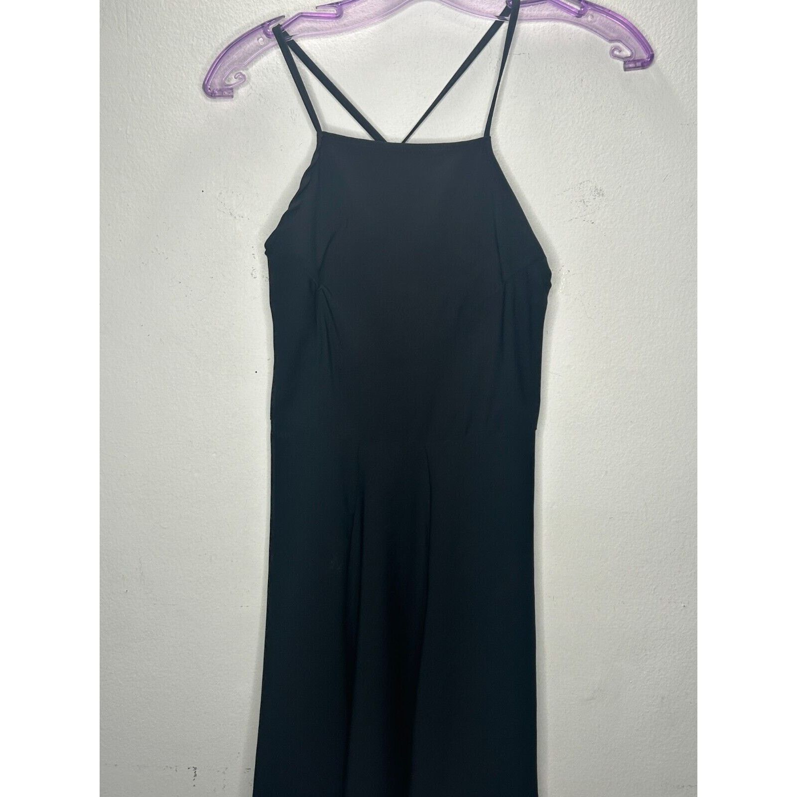 Brandy Melville Brandy Melville Black Criss-Cross Back Mini Dress OS Size ONE SIZE - 1 Thumbnail