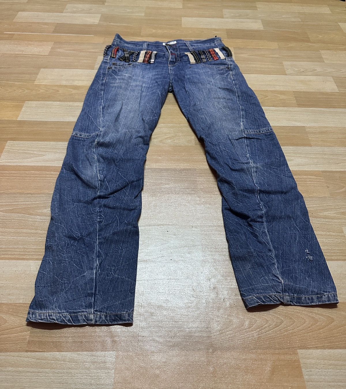 Japanese Brand × Tornado Mart Rare 🔥Double waist Leg twisted Denim Size US 32 / EU 48 - 1 Thumbnail