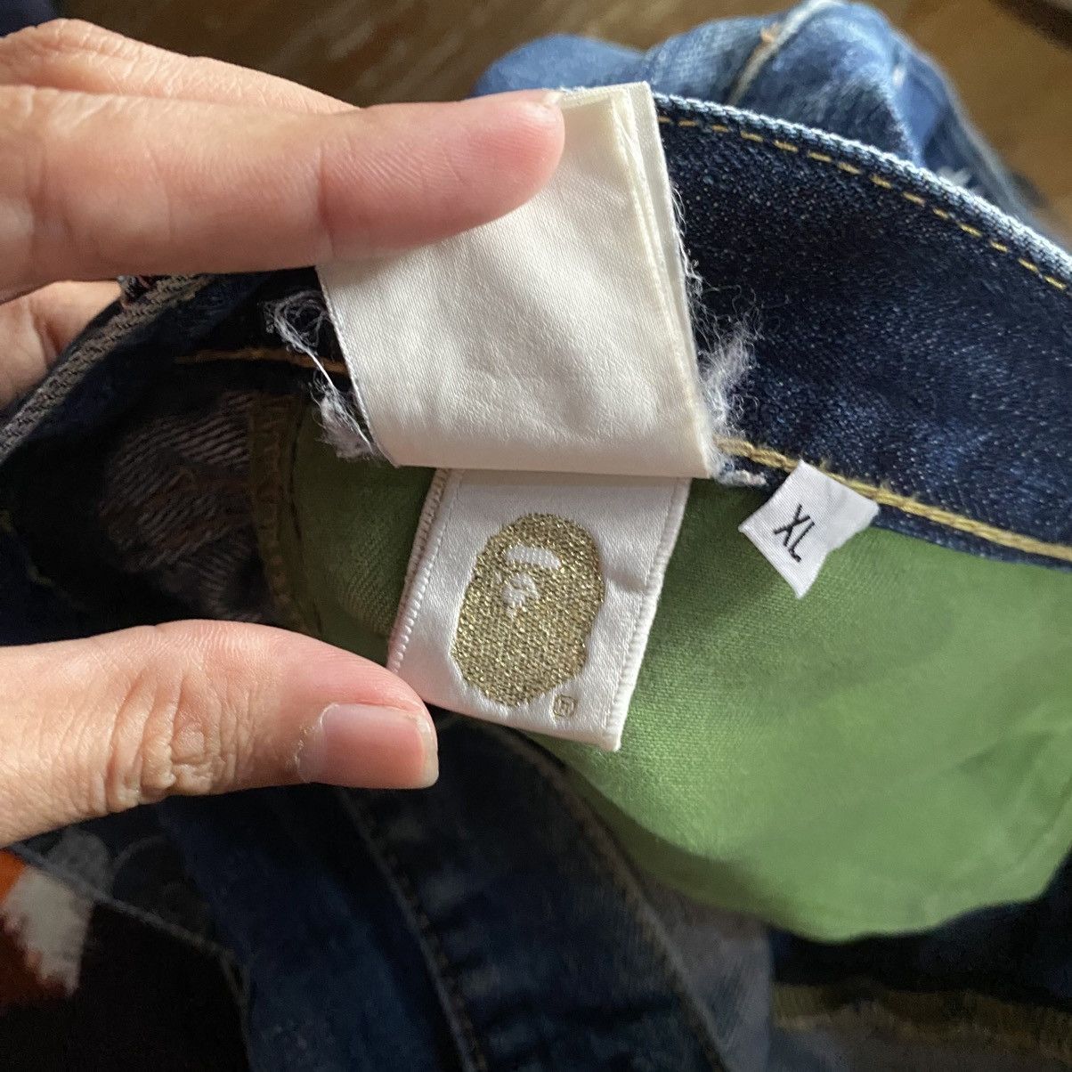 Bape Bape head crown jeans custom made boro sashiko Size US 38 / EU 54 - 24 Thumbnail