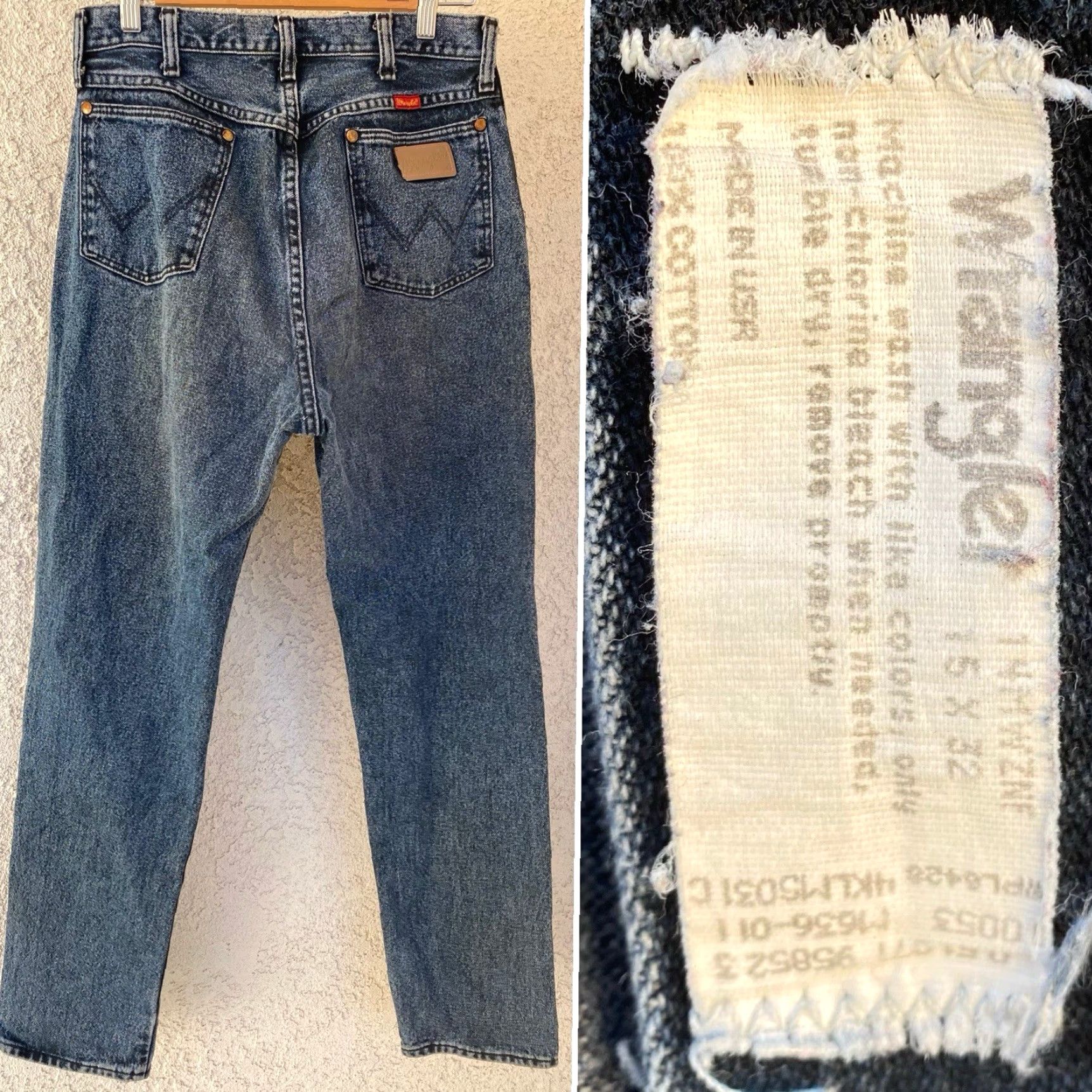 Wrangler VINTAGE Wrangler Jeans Size 15 32 Waist 31 Inseam 31.5 Blue Denim 5 Pocket USA 1980s Womens Girls Jeans Wrangler 80s 90s Cowboy Size 36" / US 14 / IT 50 - 2 Thumbnail