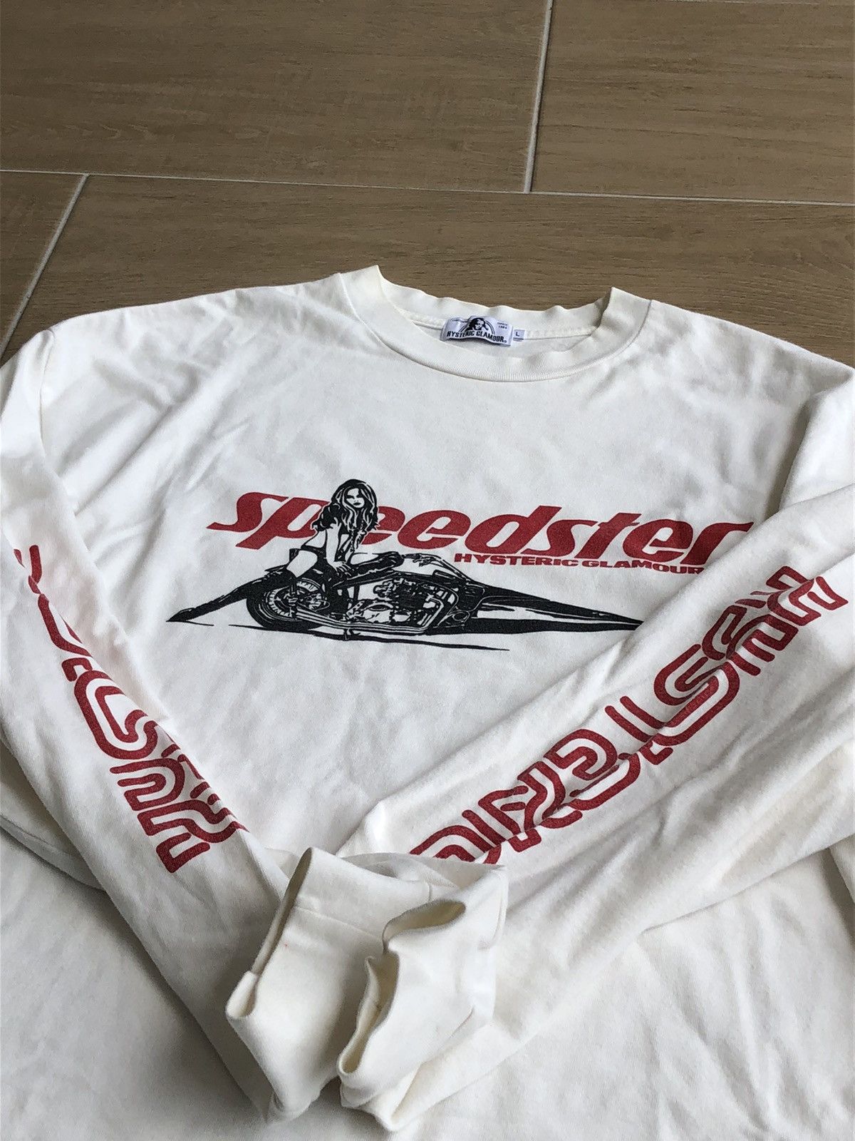 Super Hot🔥2010s Hysteric Glamour Speedster Biker Girl LS Tee