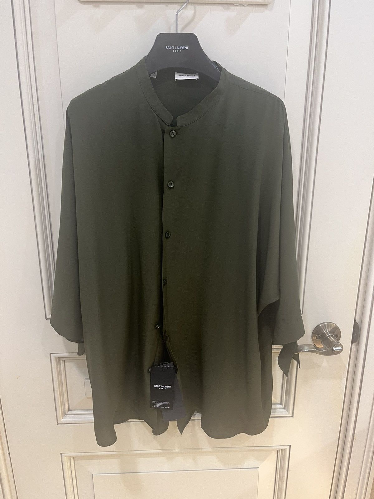 Saint Laurent Paris silk tunic shirt collar size40 in green Size US M / EU 48-50 / 2 - 4 Thumbnail