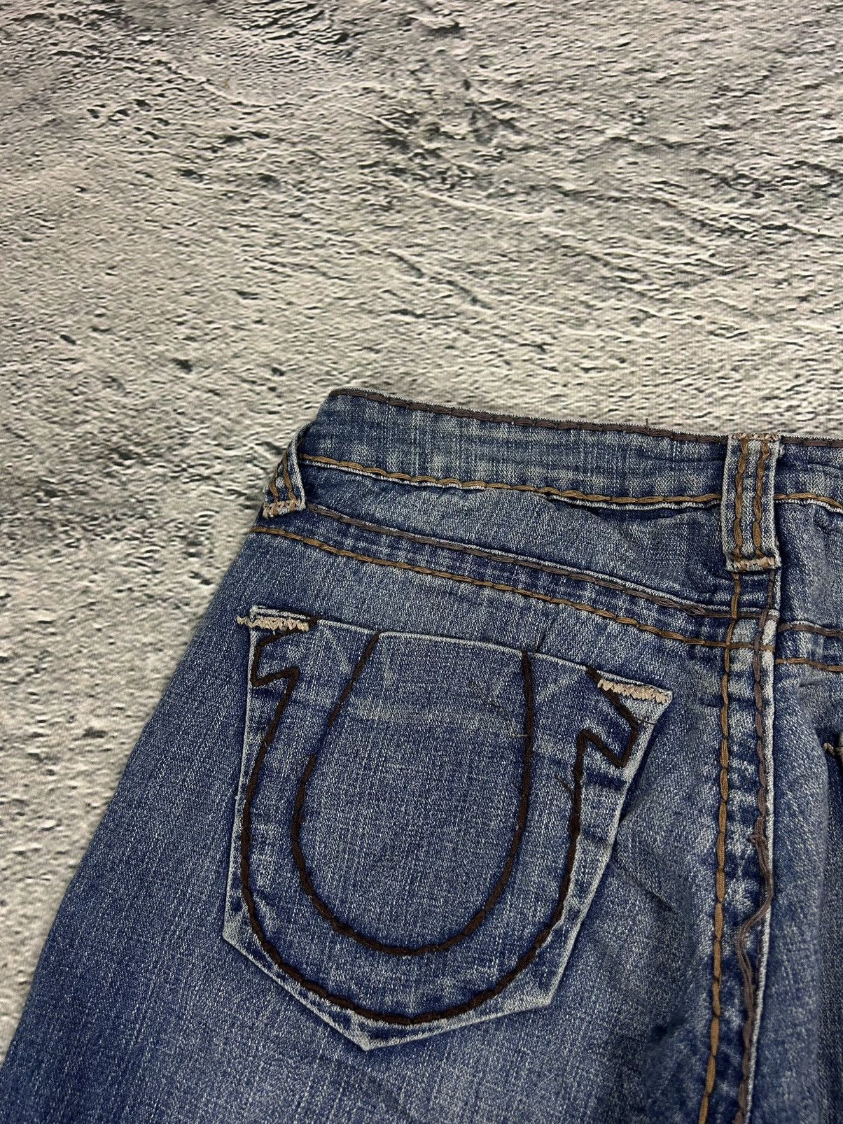 True Religion True Religion jeans vintage flared bootcut brown stitching Size US 29 - 3 Thumbnail